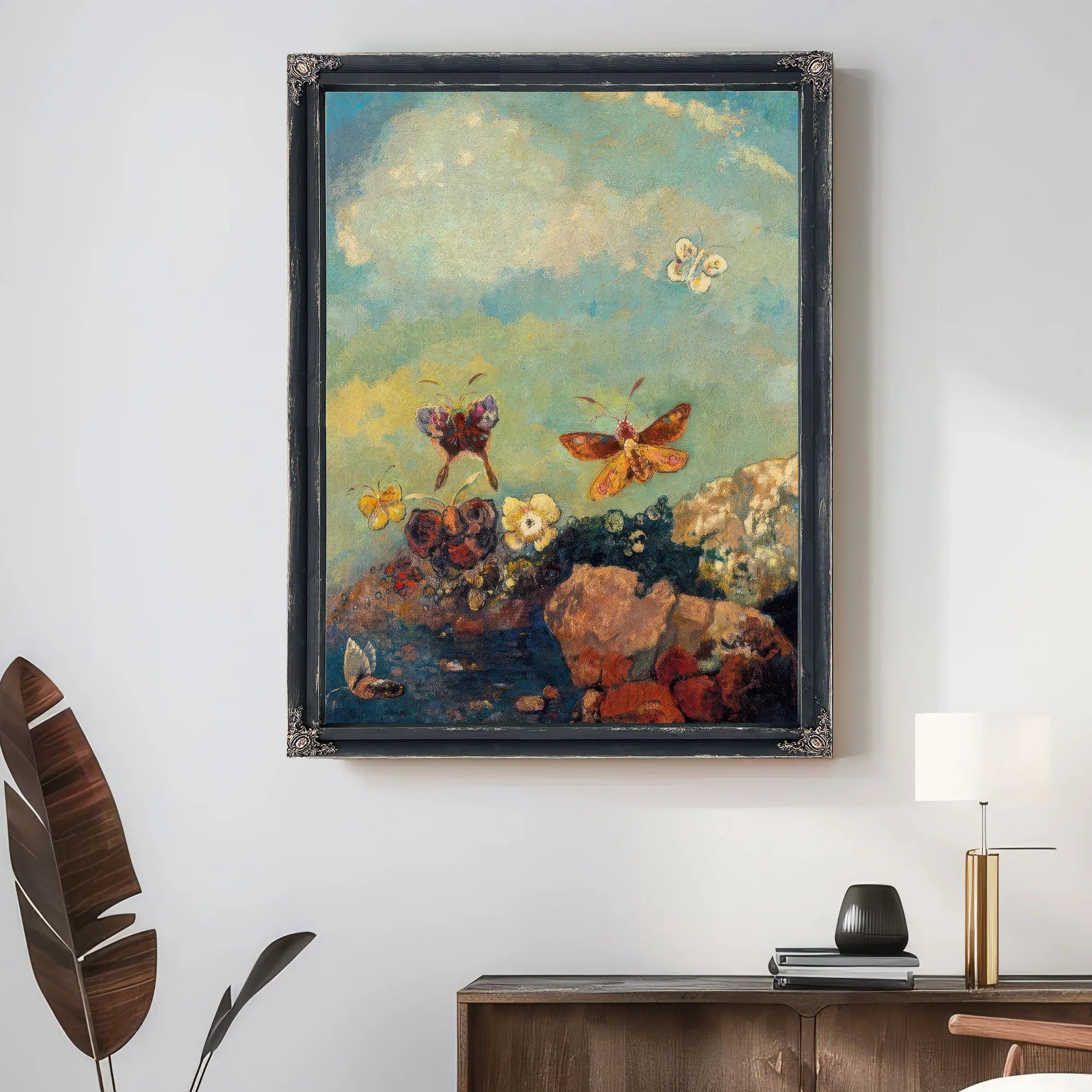 Butterflies 1910 73 9X54 9Cm Museum Of Modern Art By Odilon Redon Fine Art Print