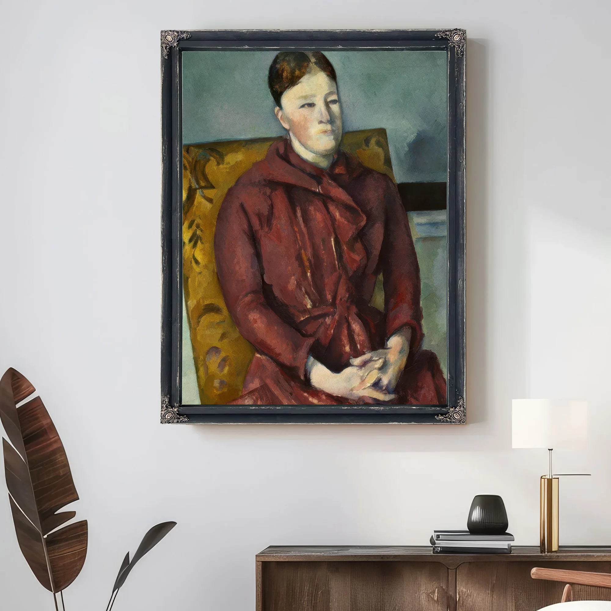 Madame Cezanne In A Yellow Armchair By Paul Cezanne Fine Art Print