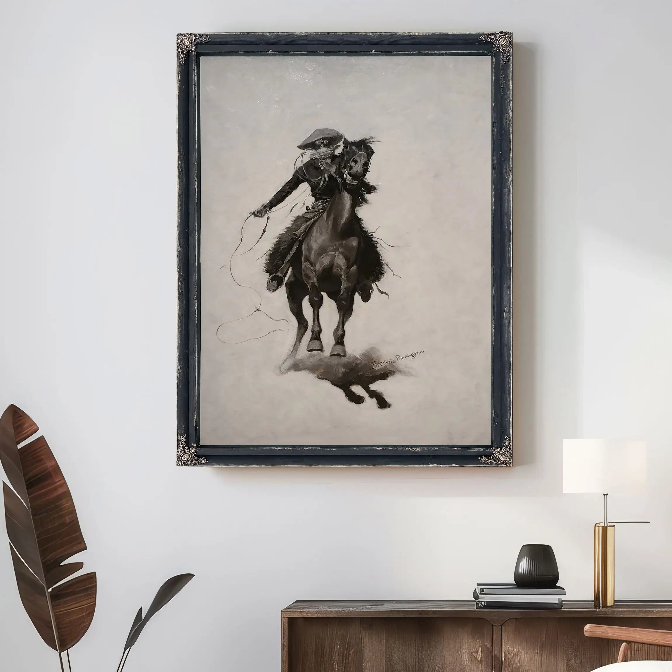 Frederic Remington No More He Rides Or The Cow Puncher  by Frederic Remington