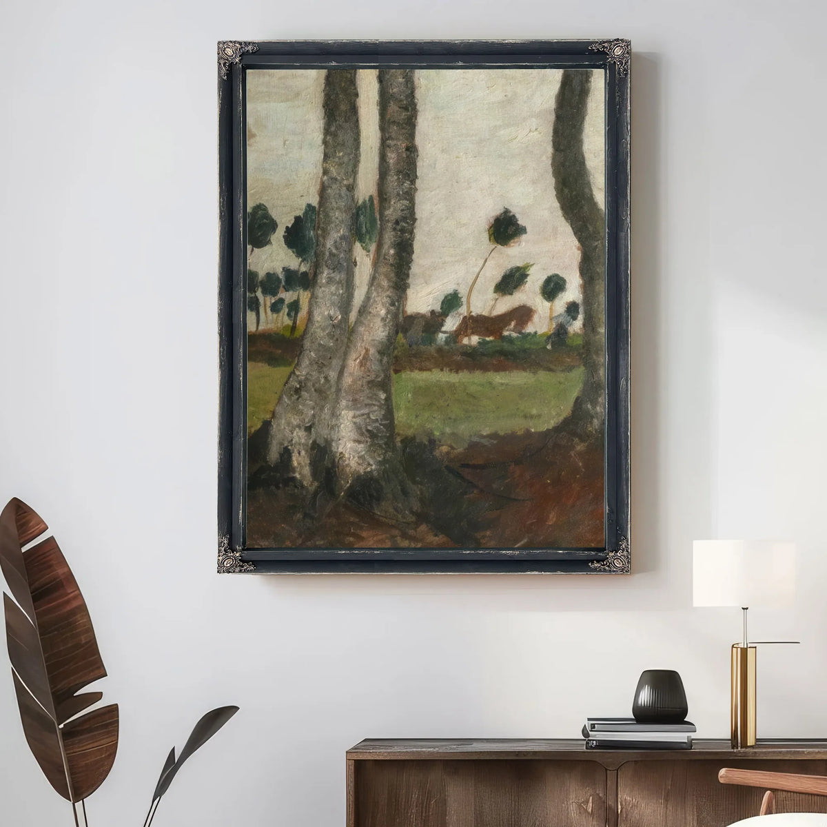 Landscape With Windblown Trees By Paula Modersohn Becker Fine Art Print