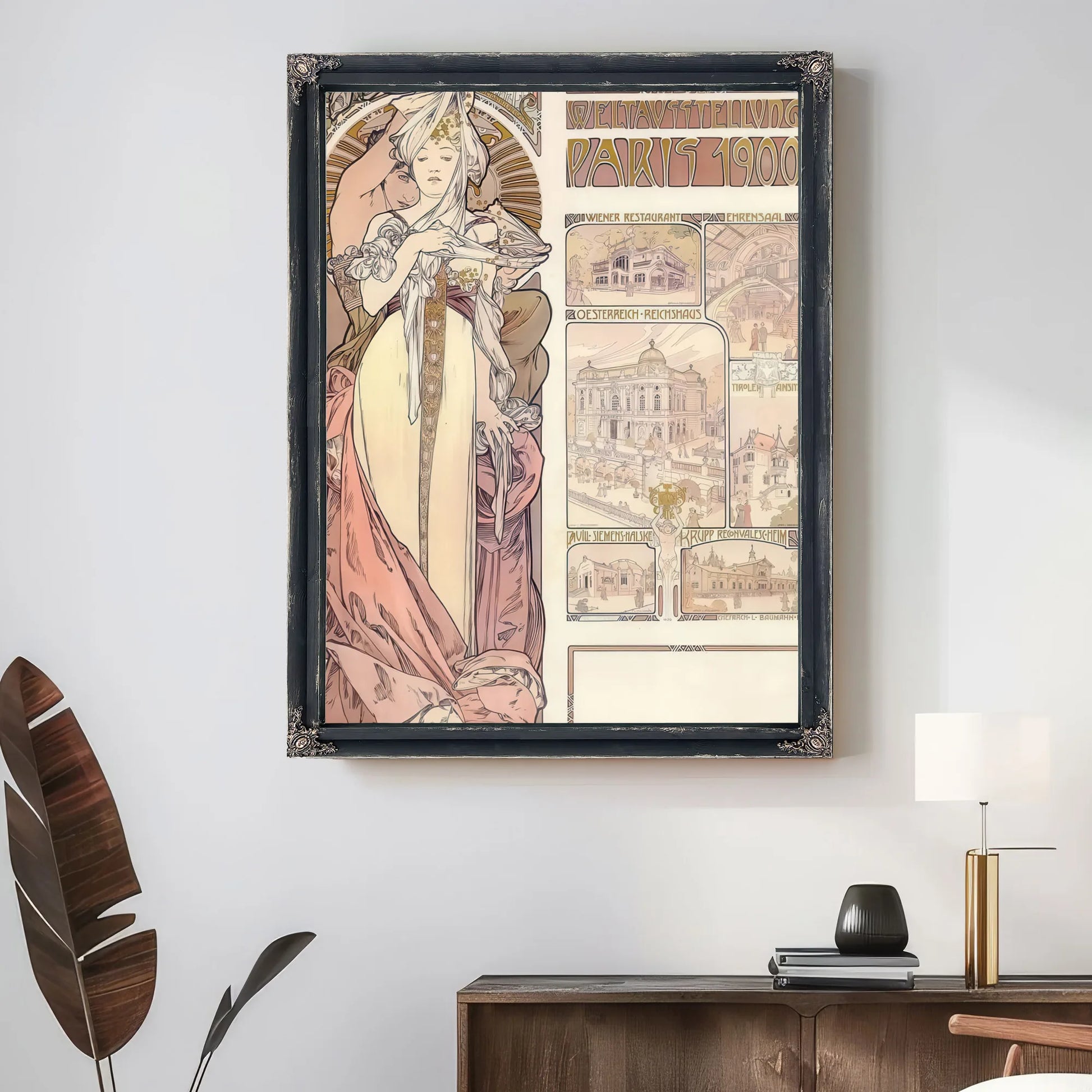Austria At The World Exhibition By Alphonse Mucha Fine Art Print