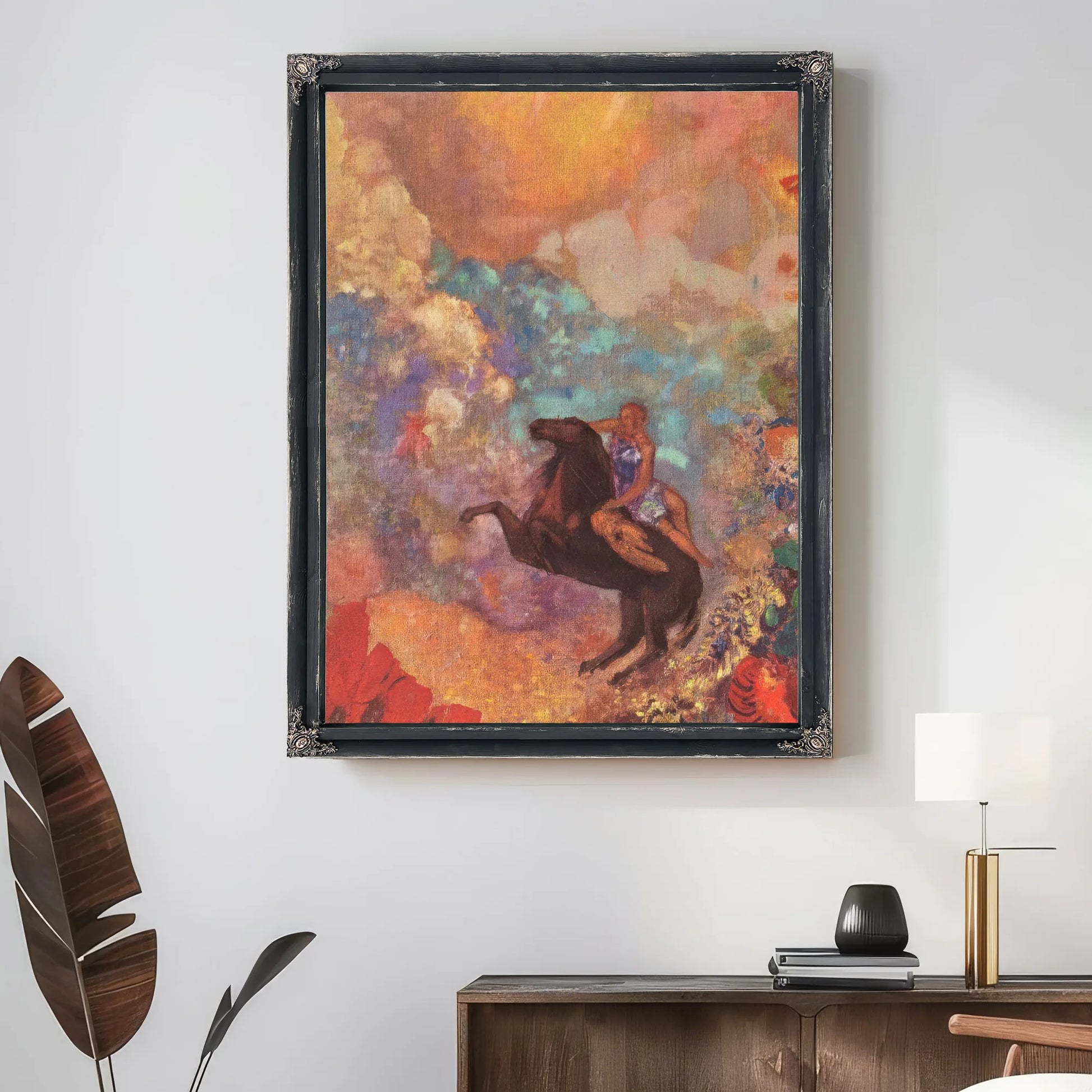 Pegasus And The Muse 1900 73X54Cm Pc By Odilon Redon Fine Art Print