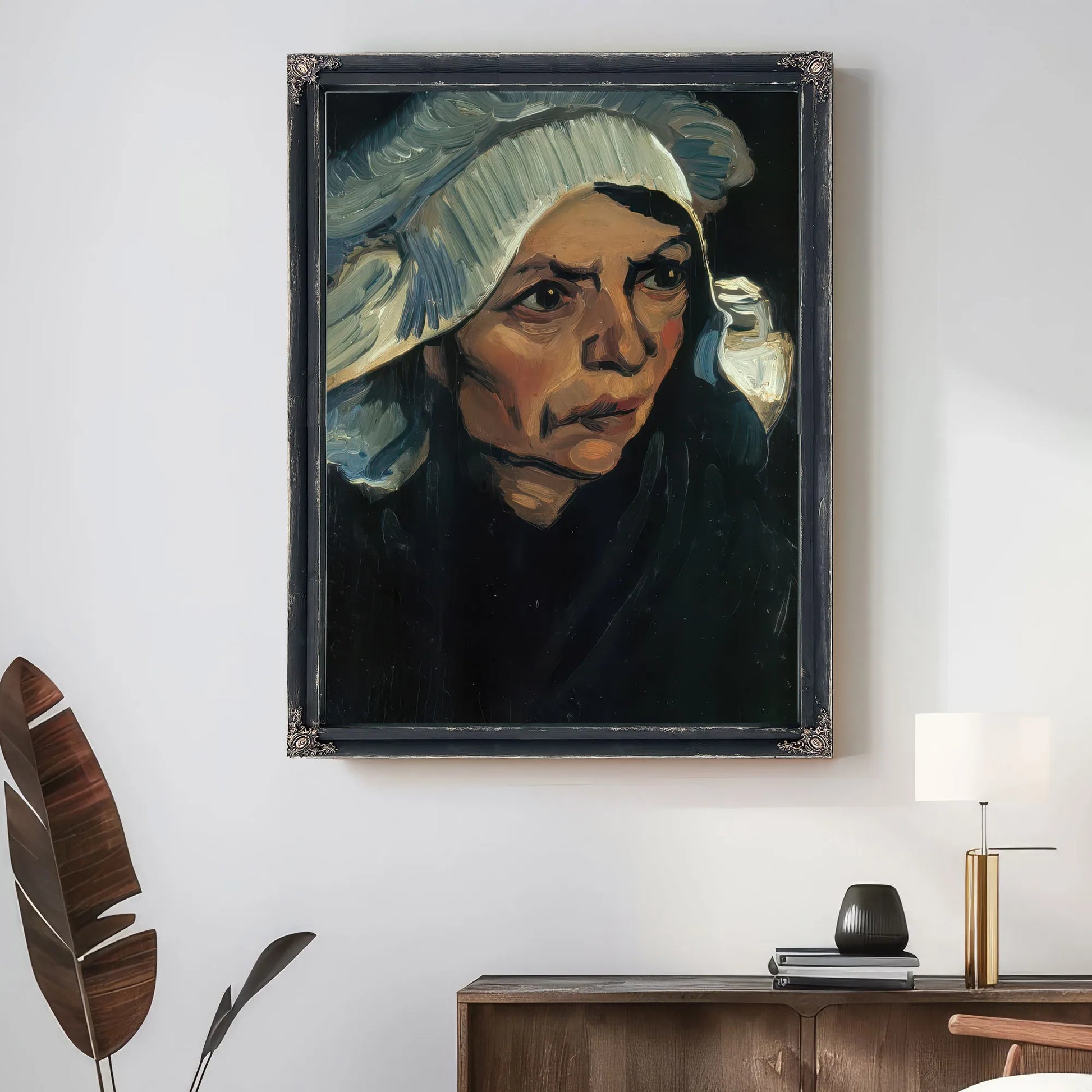 Head Of A Peasant Woman With White Cap By Vincent Van Gogh Fine Art Print