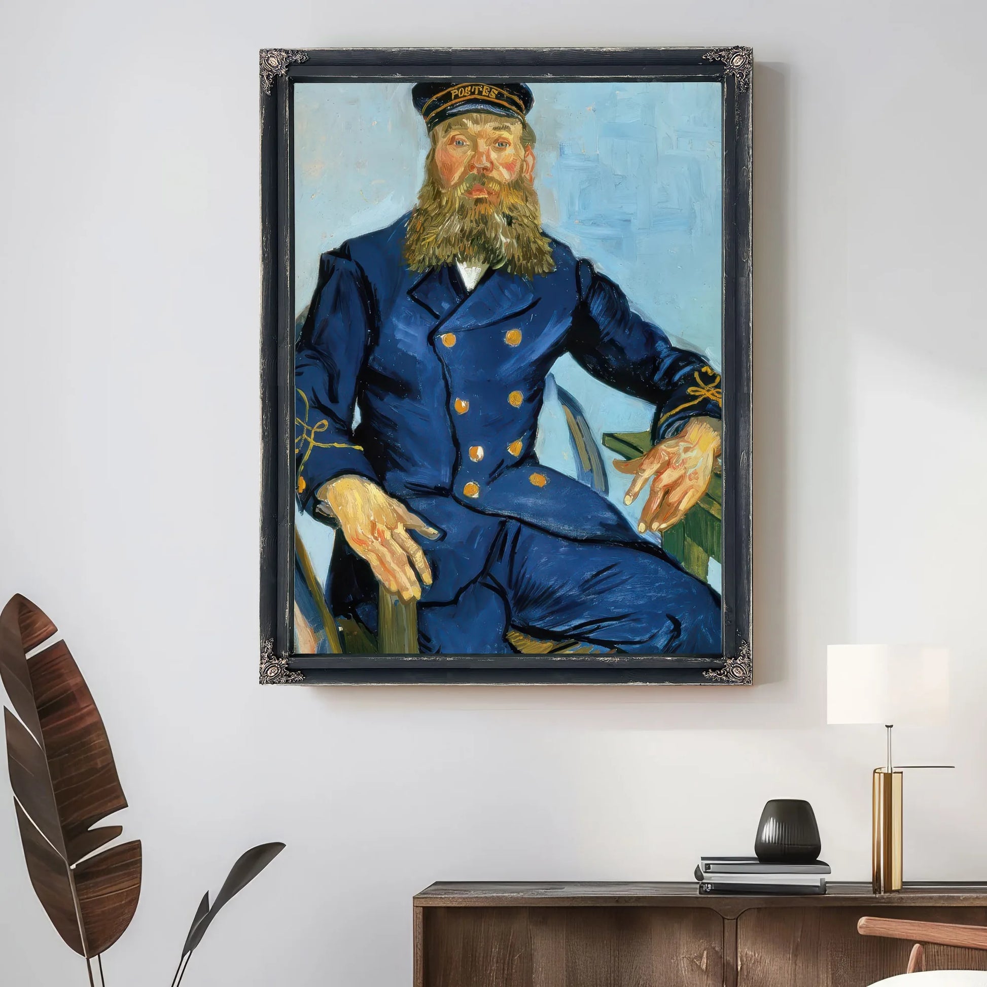 Portrait Of The Postman Joseph Roulin By Vincent Van Gogh Fine Art Print