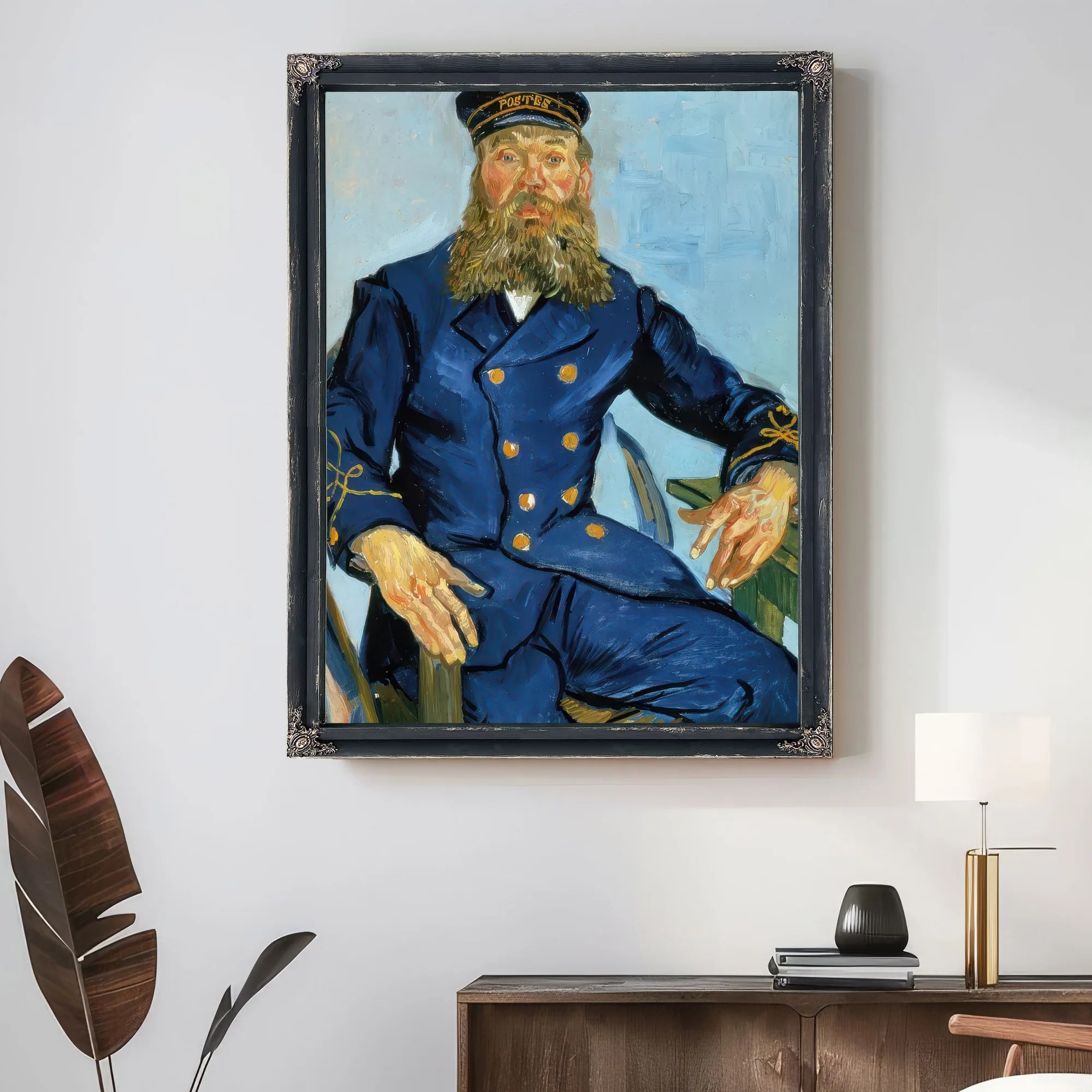 Portrait Of The Postman Joseph Roulin By Vincent Van Gogh Fine Art Print