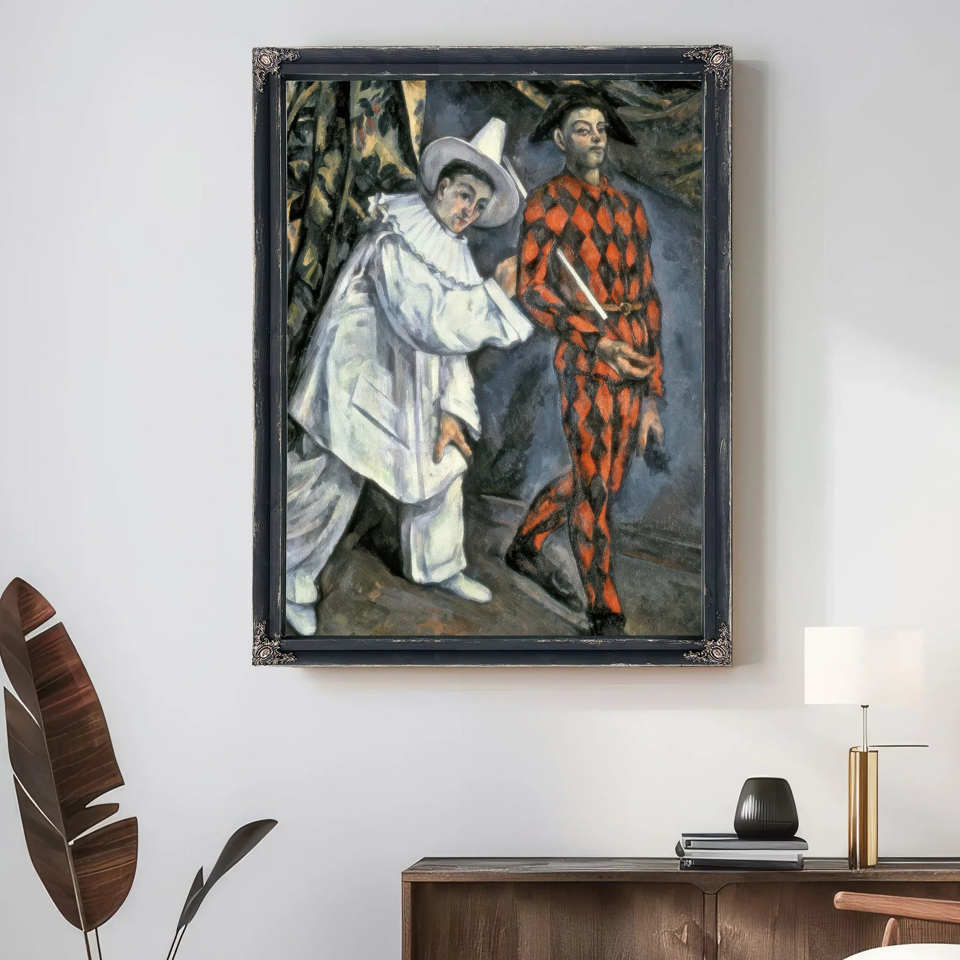 Pierrot And Harlequin (Mardi Gras) 1 By Paul Cezanne Fine Art Print