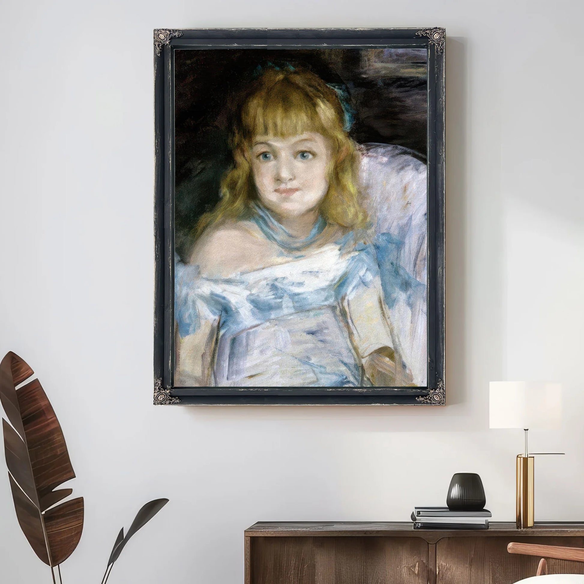 Small Girl In Armchair By Edouard Manet Fine Art Print