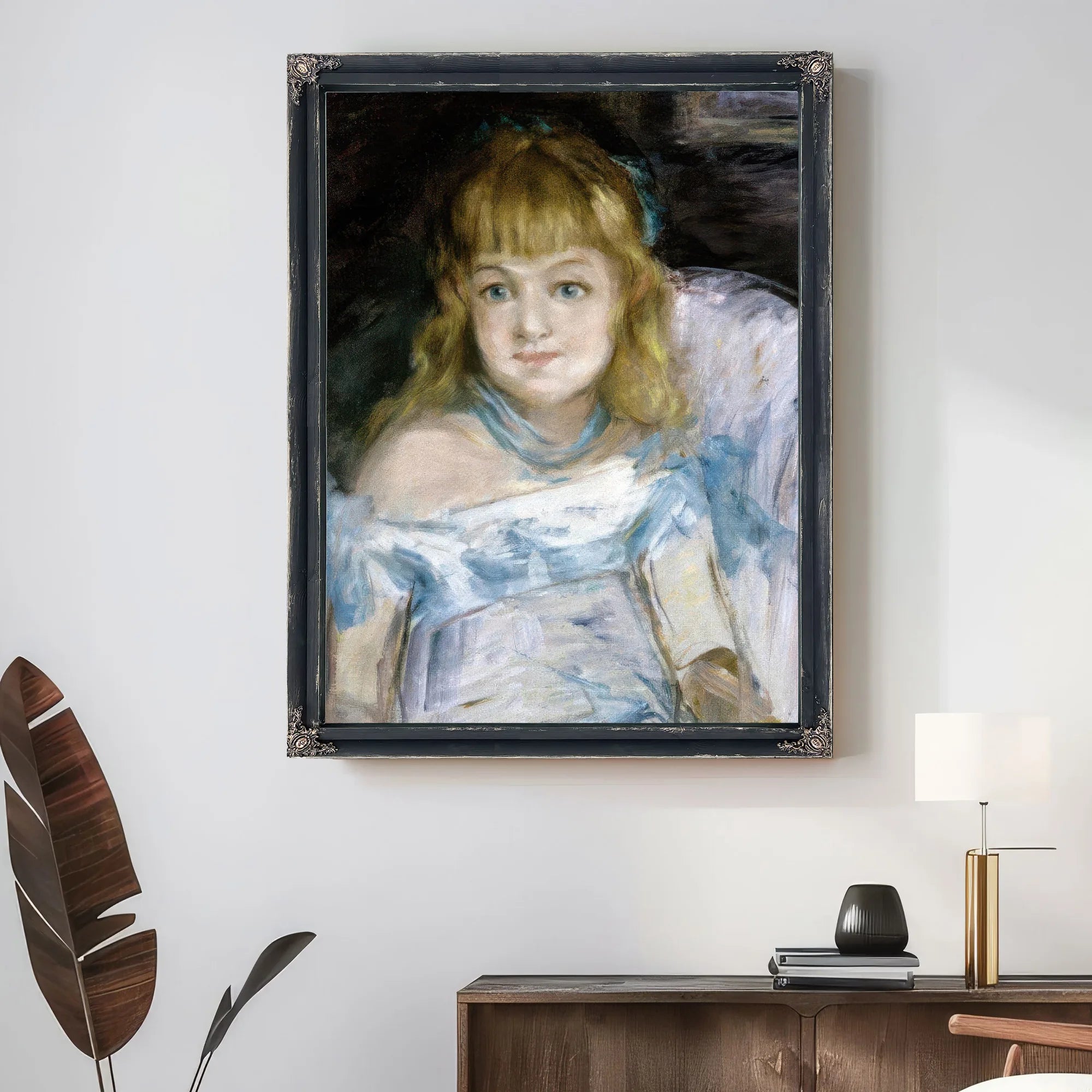 Small Girl In Armchair By Edouard Manet Fine Art Print
