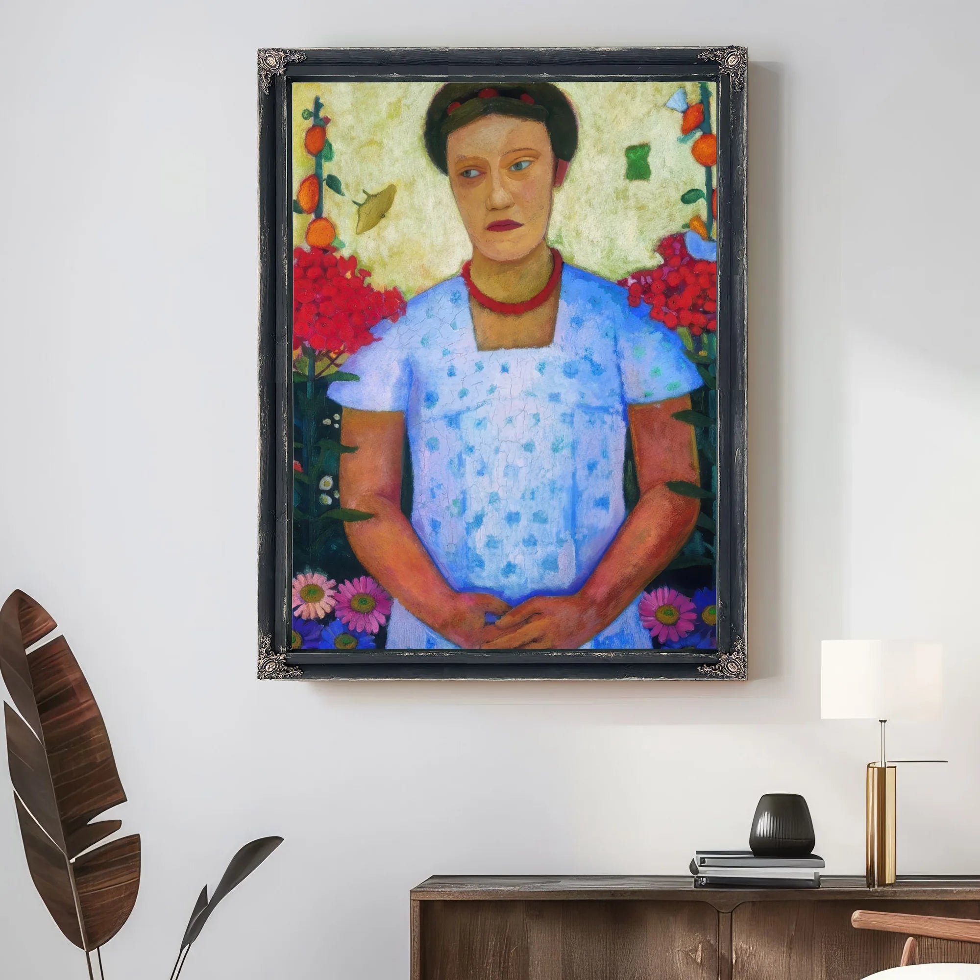 Portrait Of Lee Hoetger With Flowers 1906 By Paula Modersohn Becker Fine Art Print