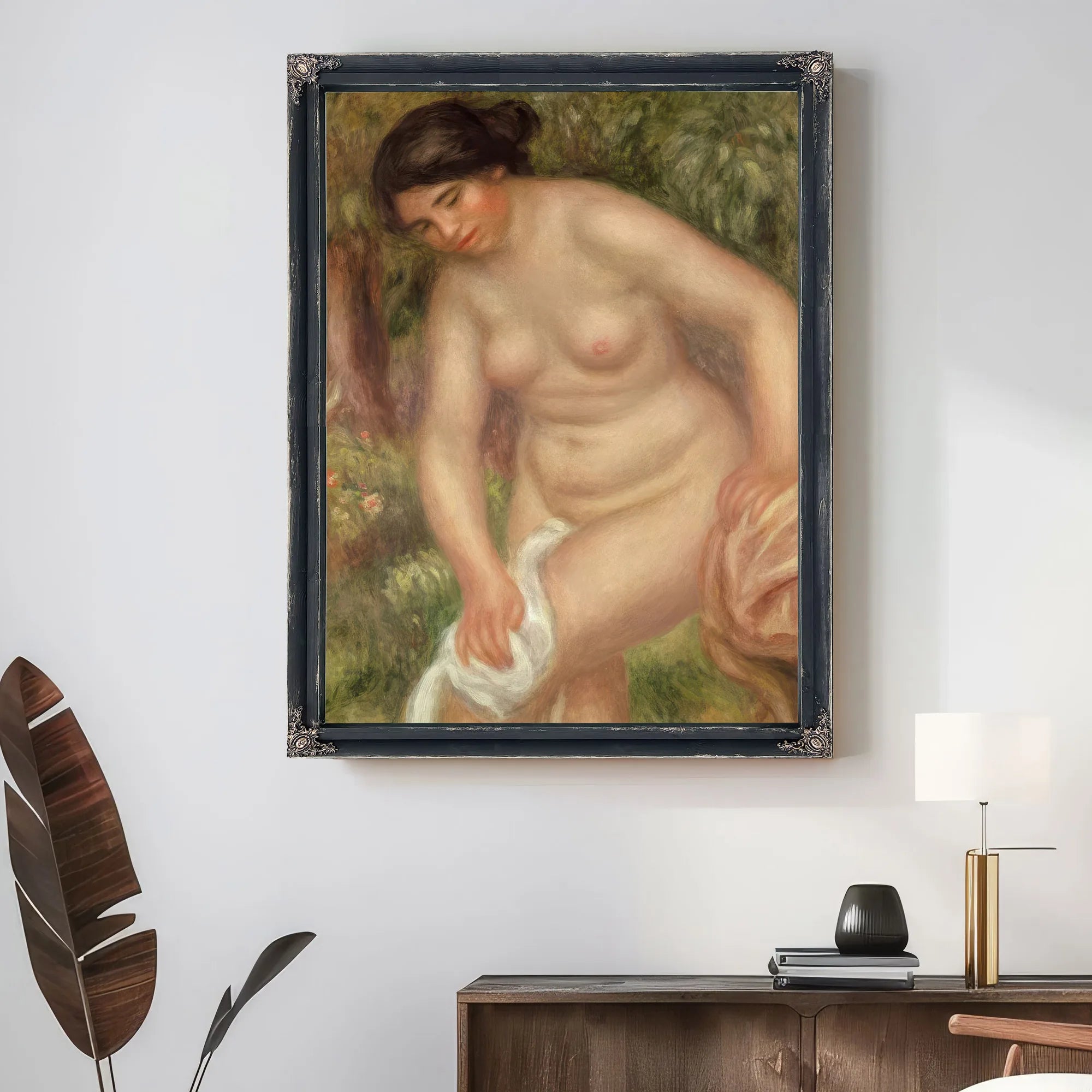 Bather Drying Herself 1 By Pierre Auguste Renoir Fine Art Print