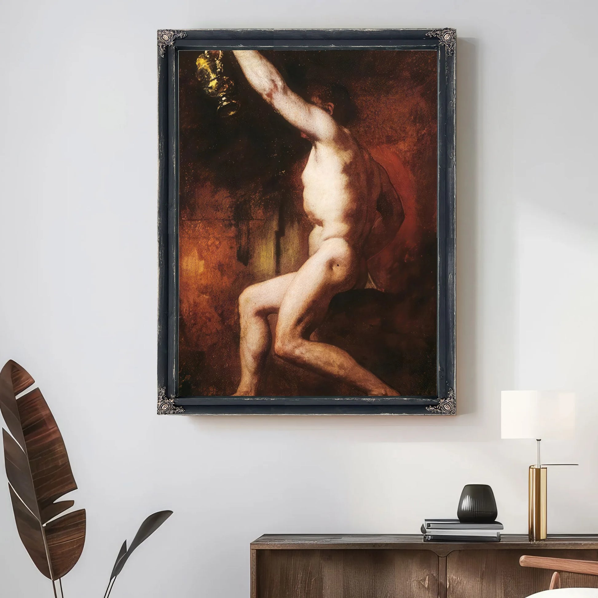 Male Nude Figure Holding A Jug By William Etty Fine Art Print