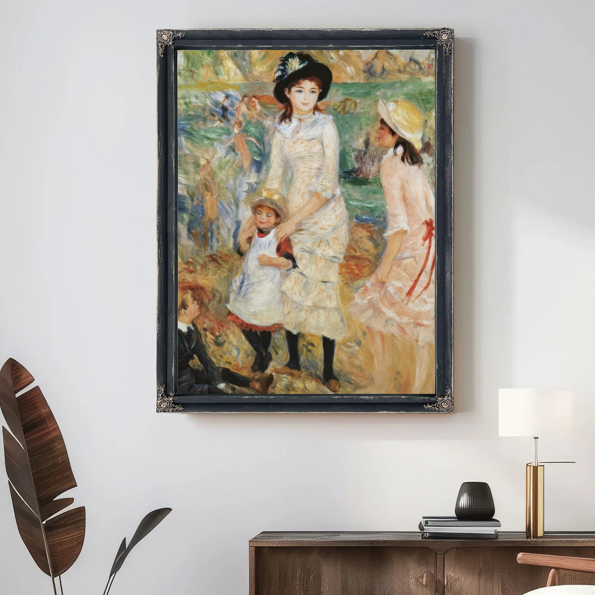 Children On The Seashore, Guernsey 1 By Pierre Auguste Renoir Fine Art Print