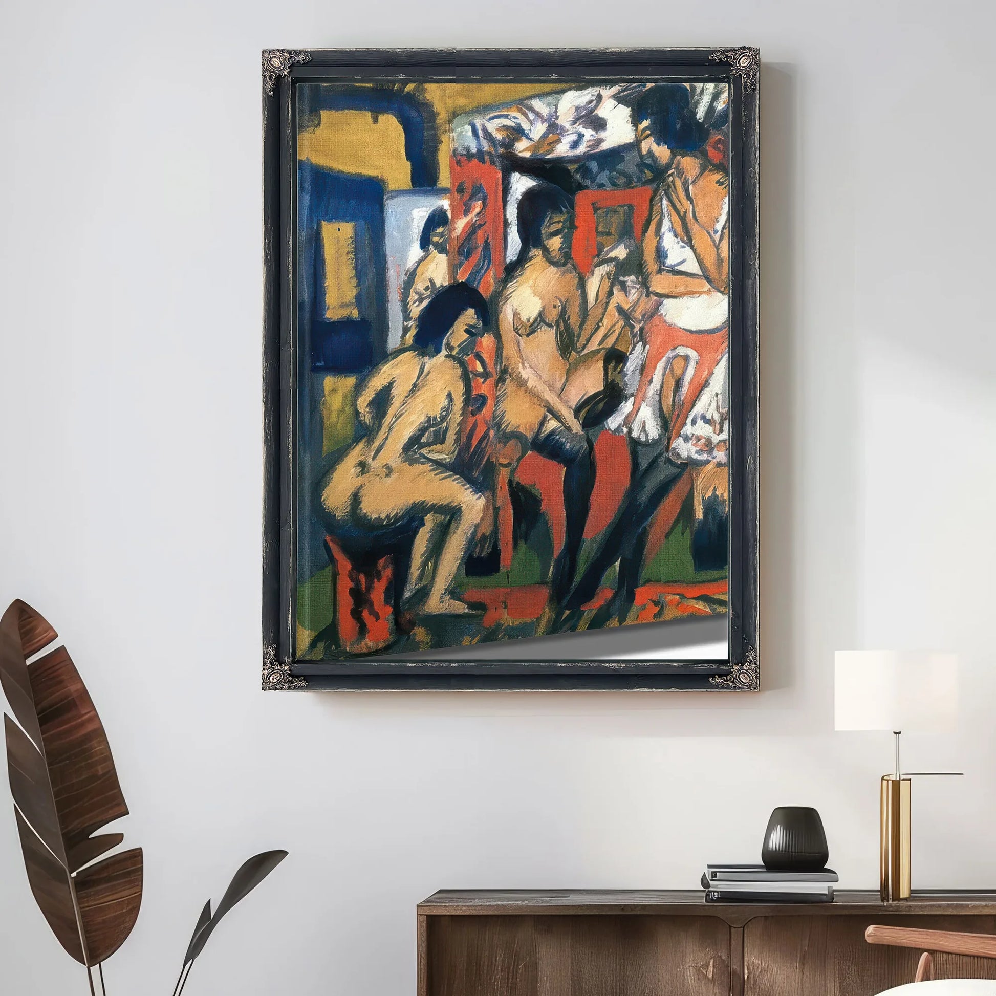 Nude In The Studio (Three Models) By Ernst Ludwig Kirchner Fine Art Print