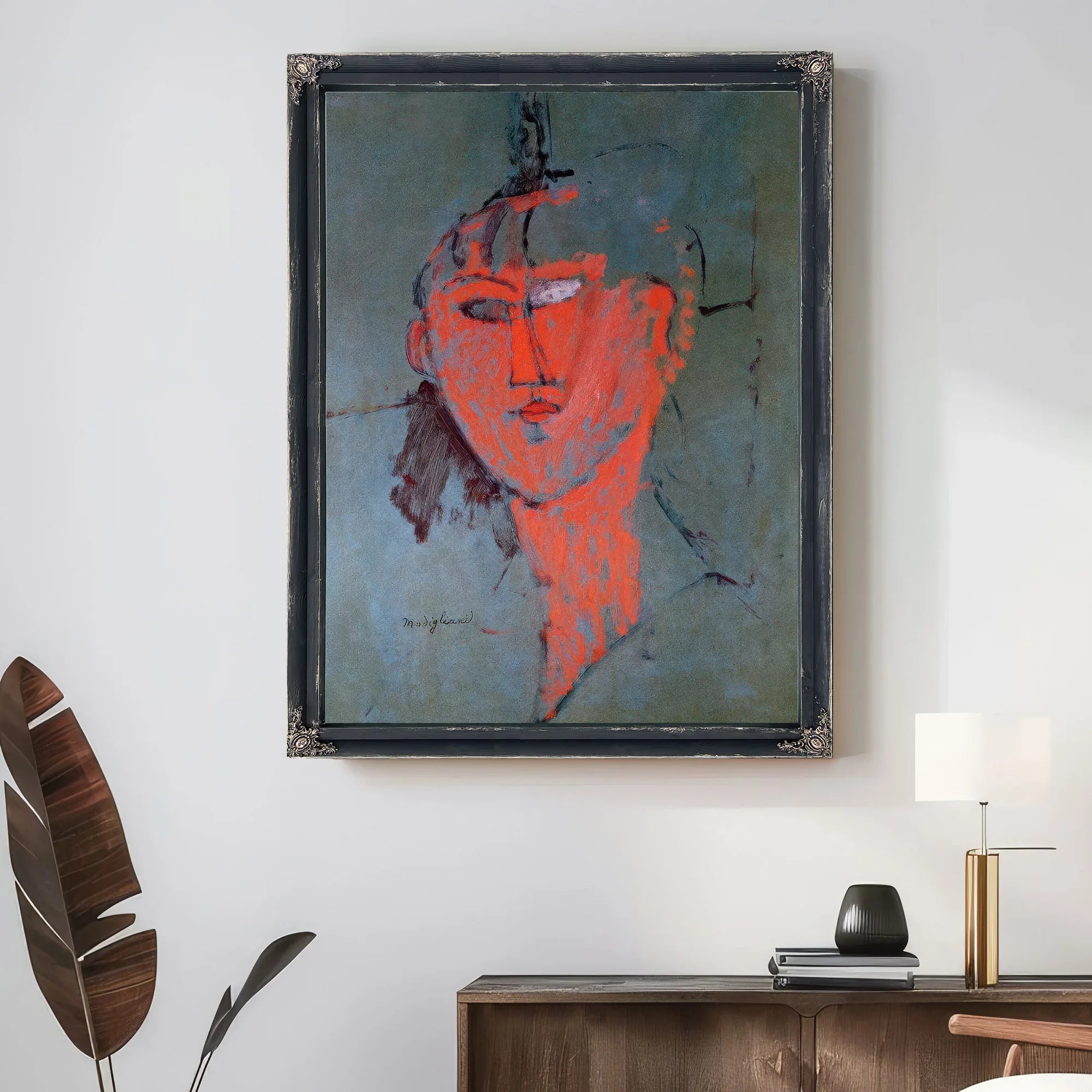 The Red Head By Amedeo Modigliani Fine Art Print