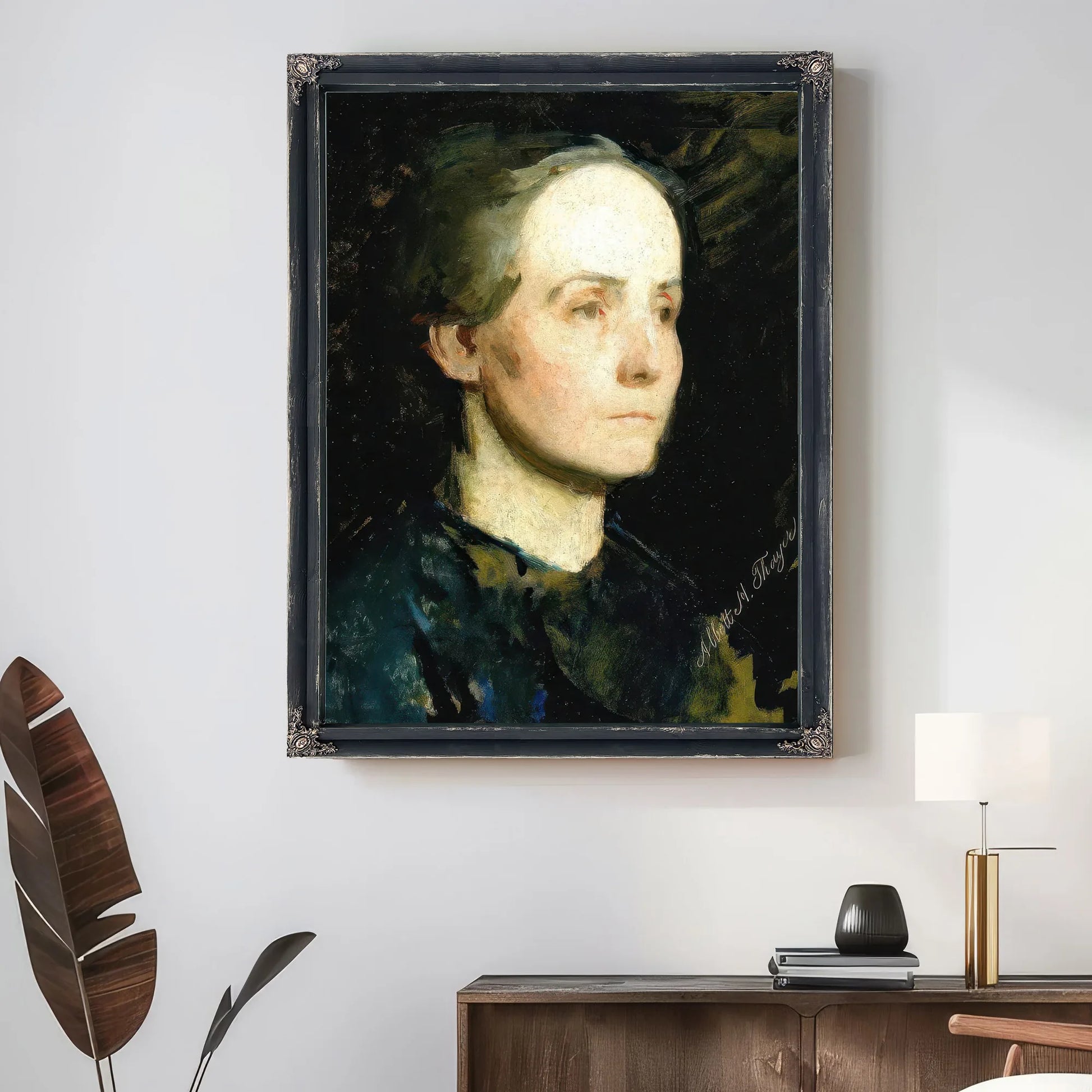 Portrait Of A Woman (Miss Gertrude Bloede) By Abbott Handerson Thayer Fine Art Print