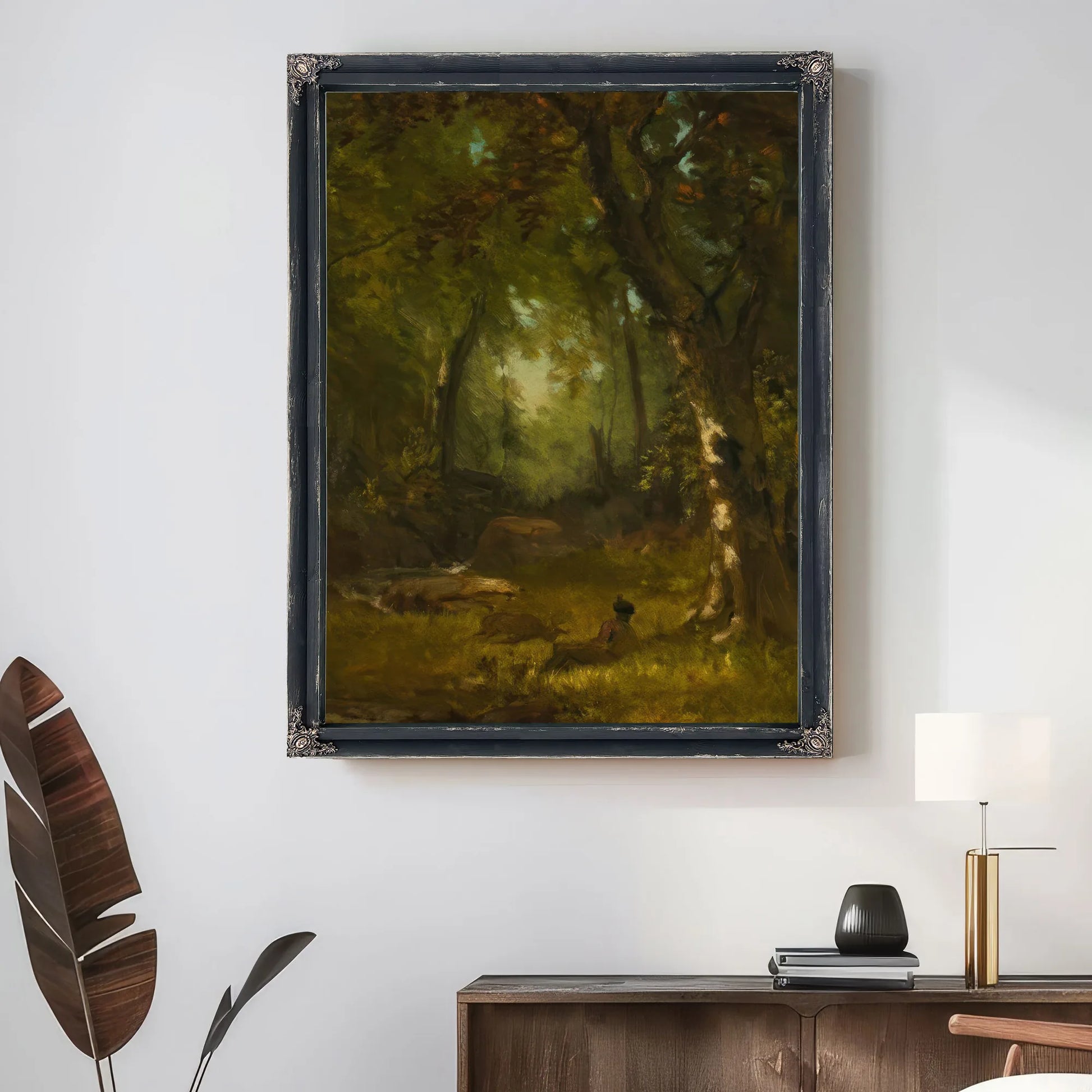 Landscape With Huntsman By George Inness Fine Art Print