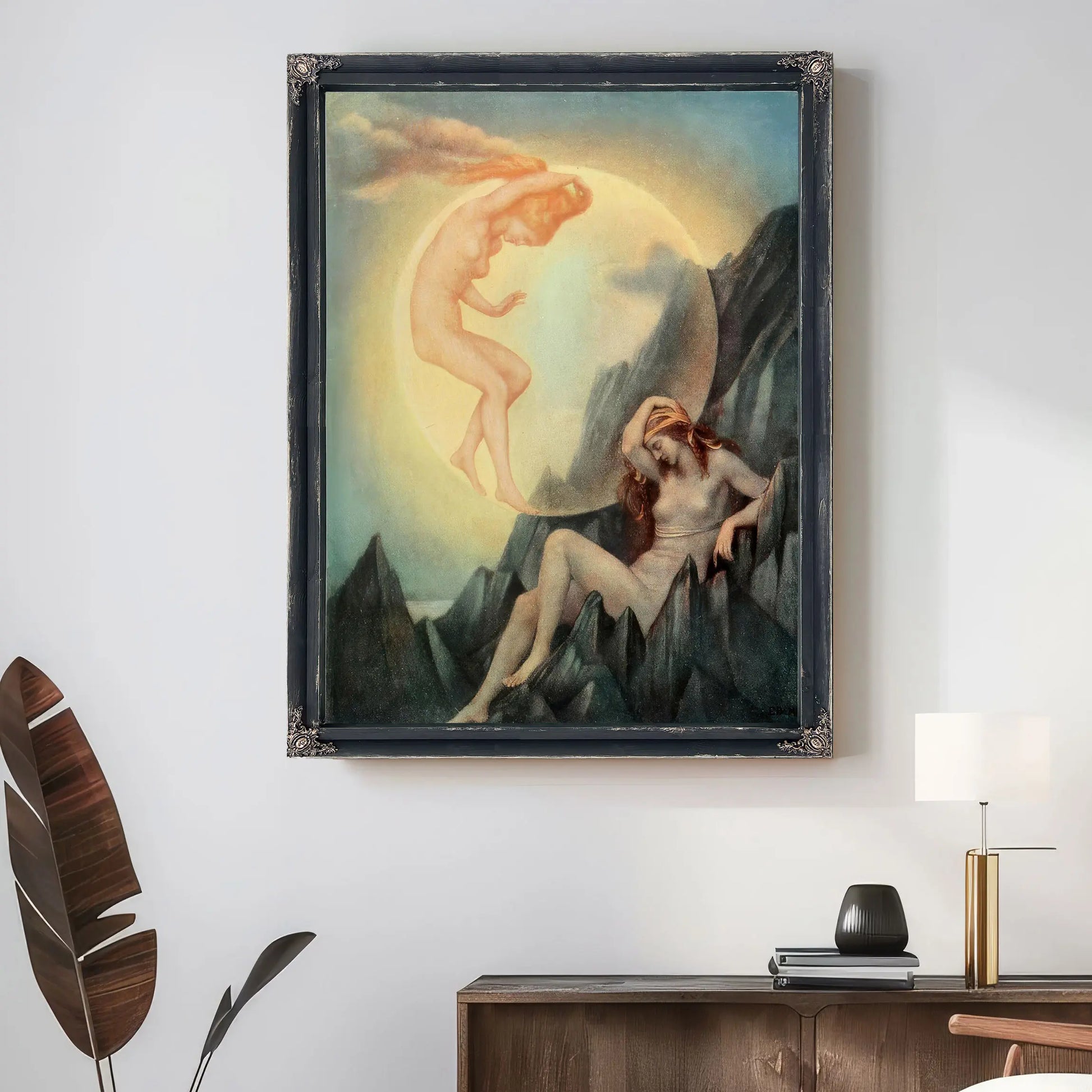 The Sleeping Earth And Wakening Moon by Evelyn De Morgan