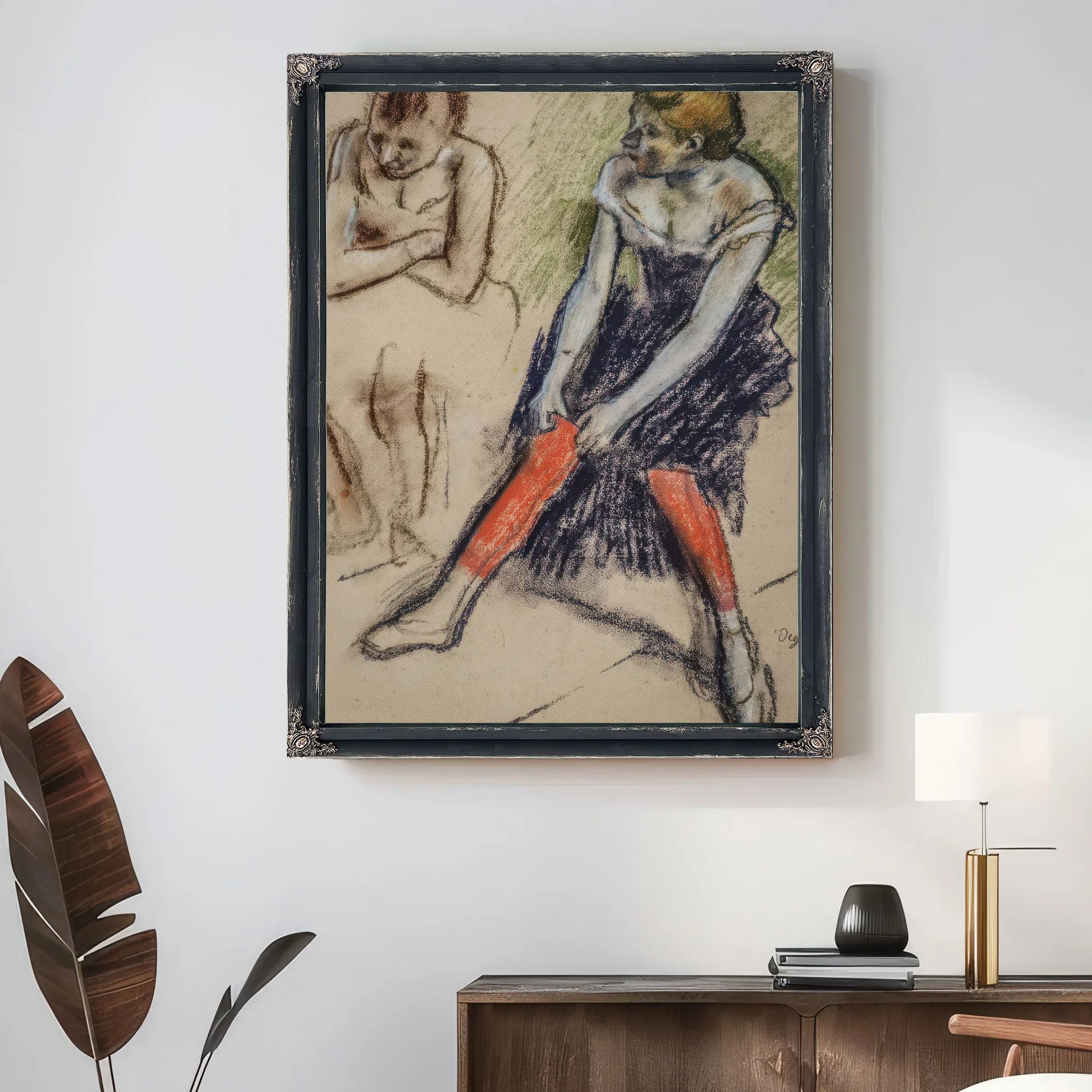 Dancer With Red Stockings By Edgar Degas Fine Art Print