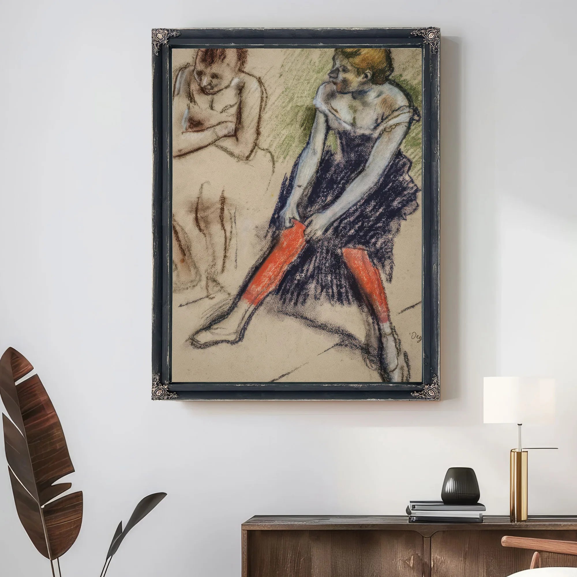 Dancer With Red Stockings By Edgar Degas Fine Art Print