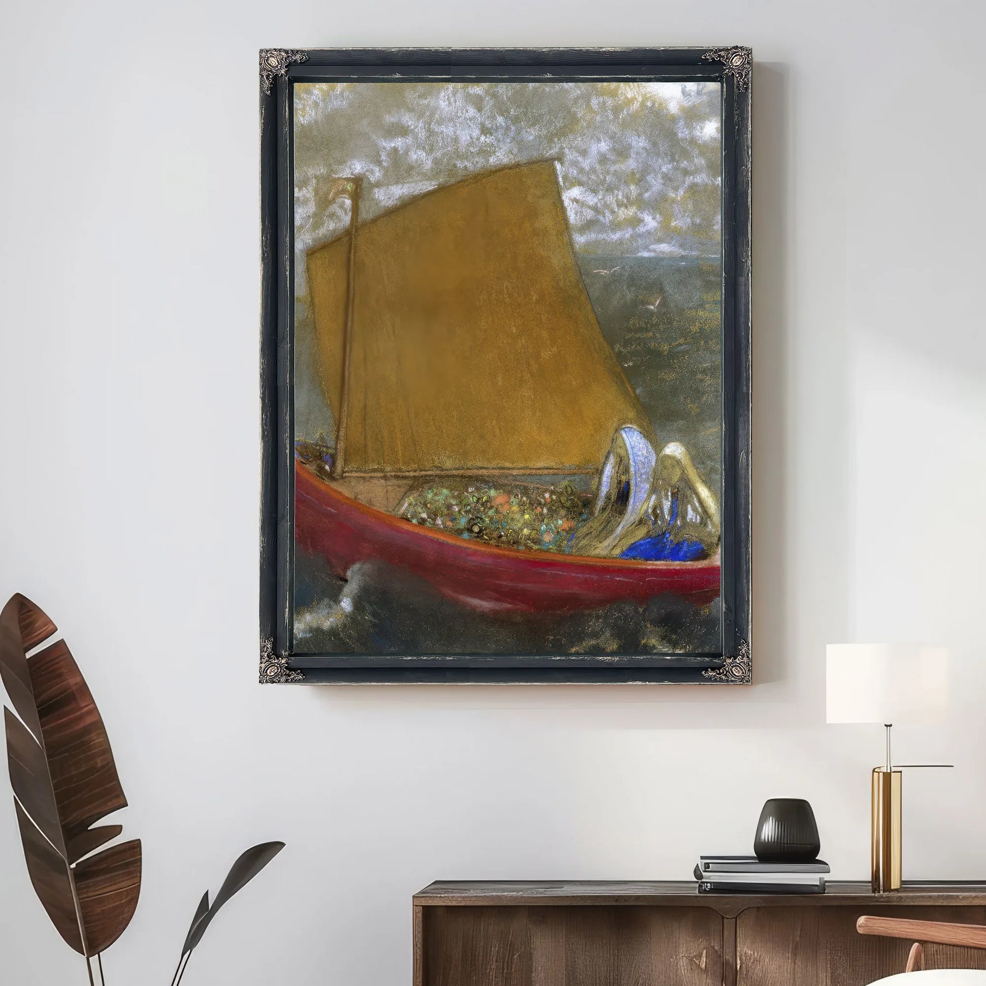 La Voile Jaune (The Yellow Sail) By Odilon Redon Fine Art Print