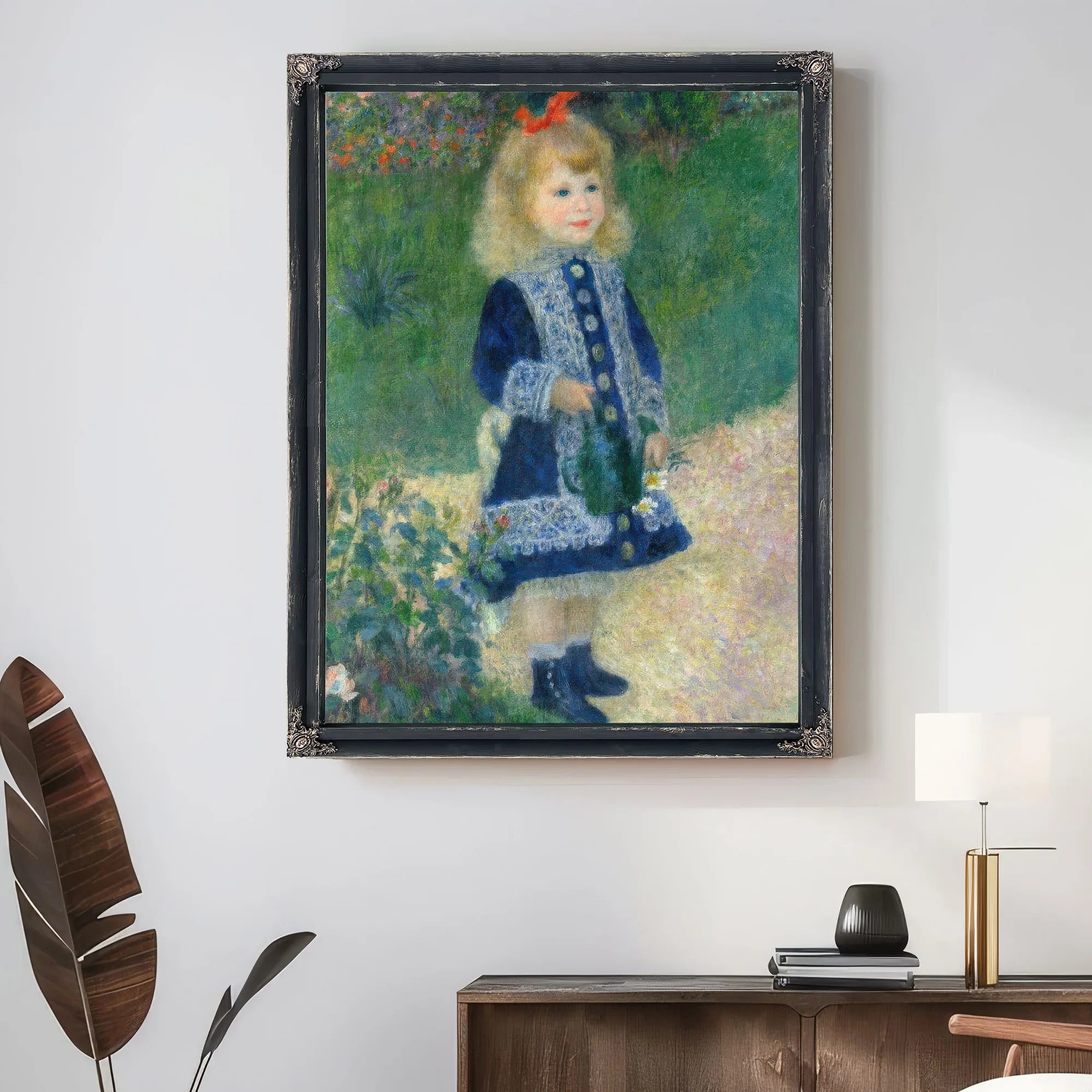 A Girl With A Watering Can 1876 2 By Pierre Auguste Renoir Fine Art Print