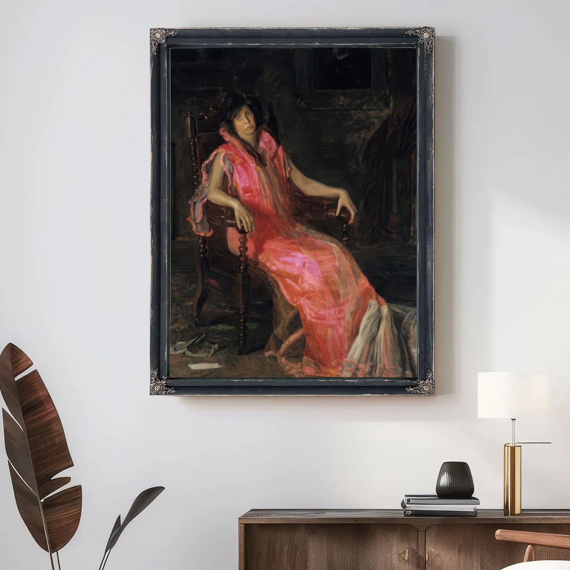 An Actress Portrait Of Suzanne Santje By Thomas Eakins Fine Art Print