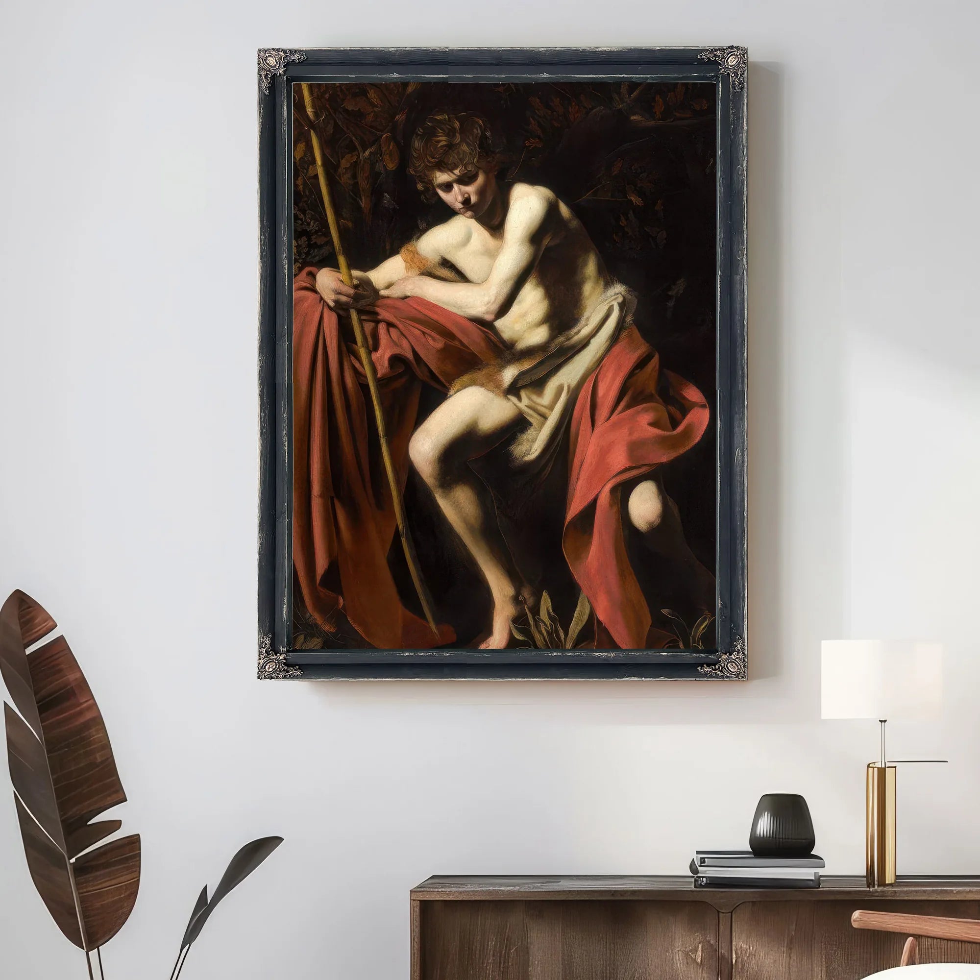 John The Baptist In The Wilderness By Caravaggio Fine Art Print
