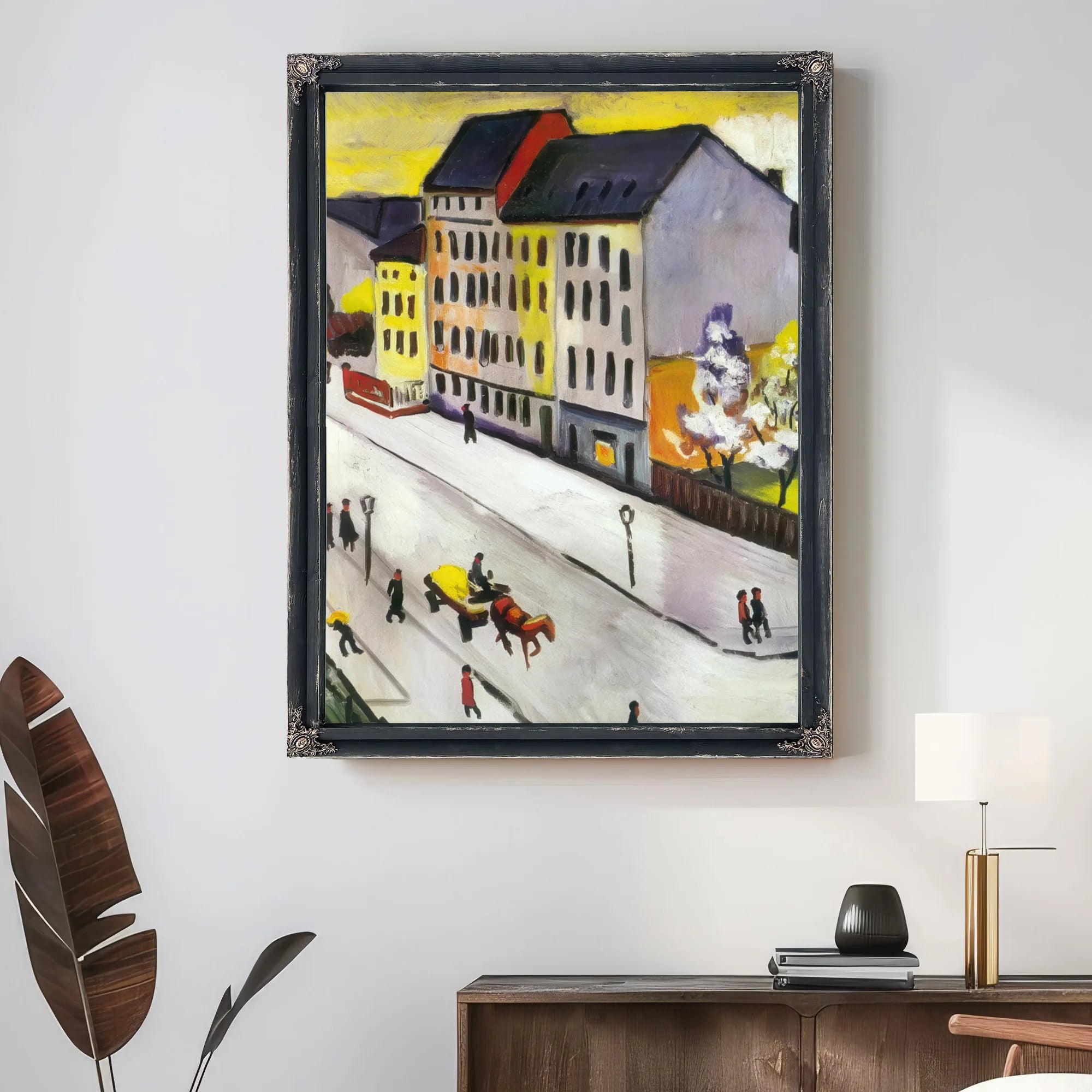 Our Street In Grey By August Macke Fine Art Print