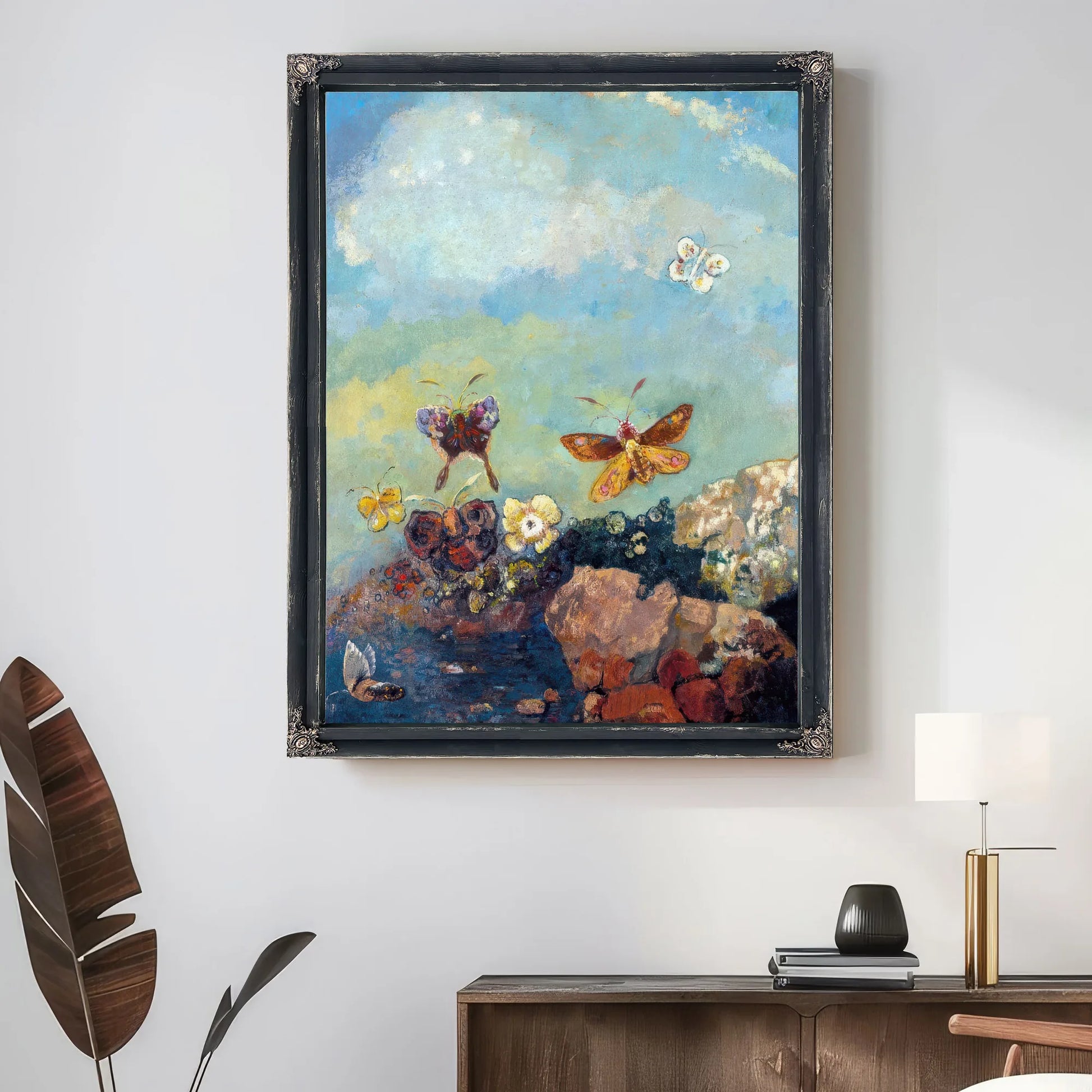 Butterflies By Odilon Redon Fine Art Print