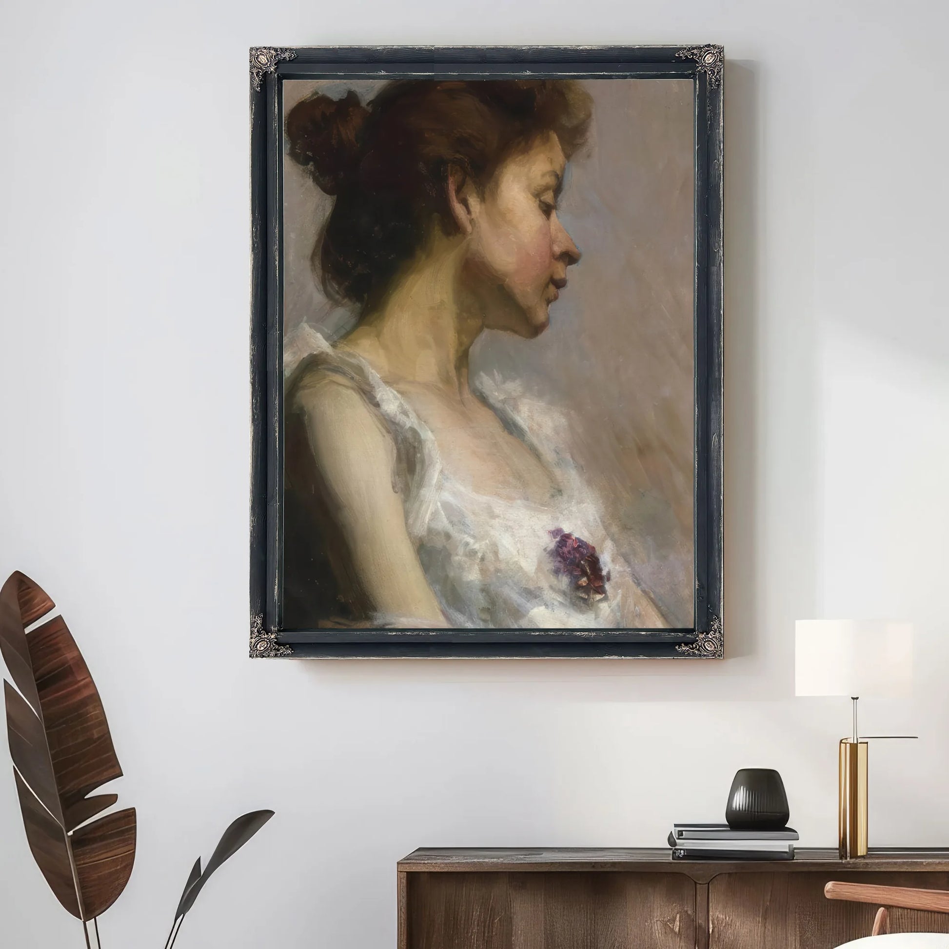 Portrait Of The Artist's Wife By Henry Ossawa Tanner Fine Art Print