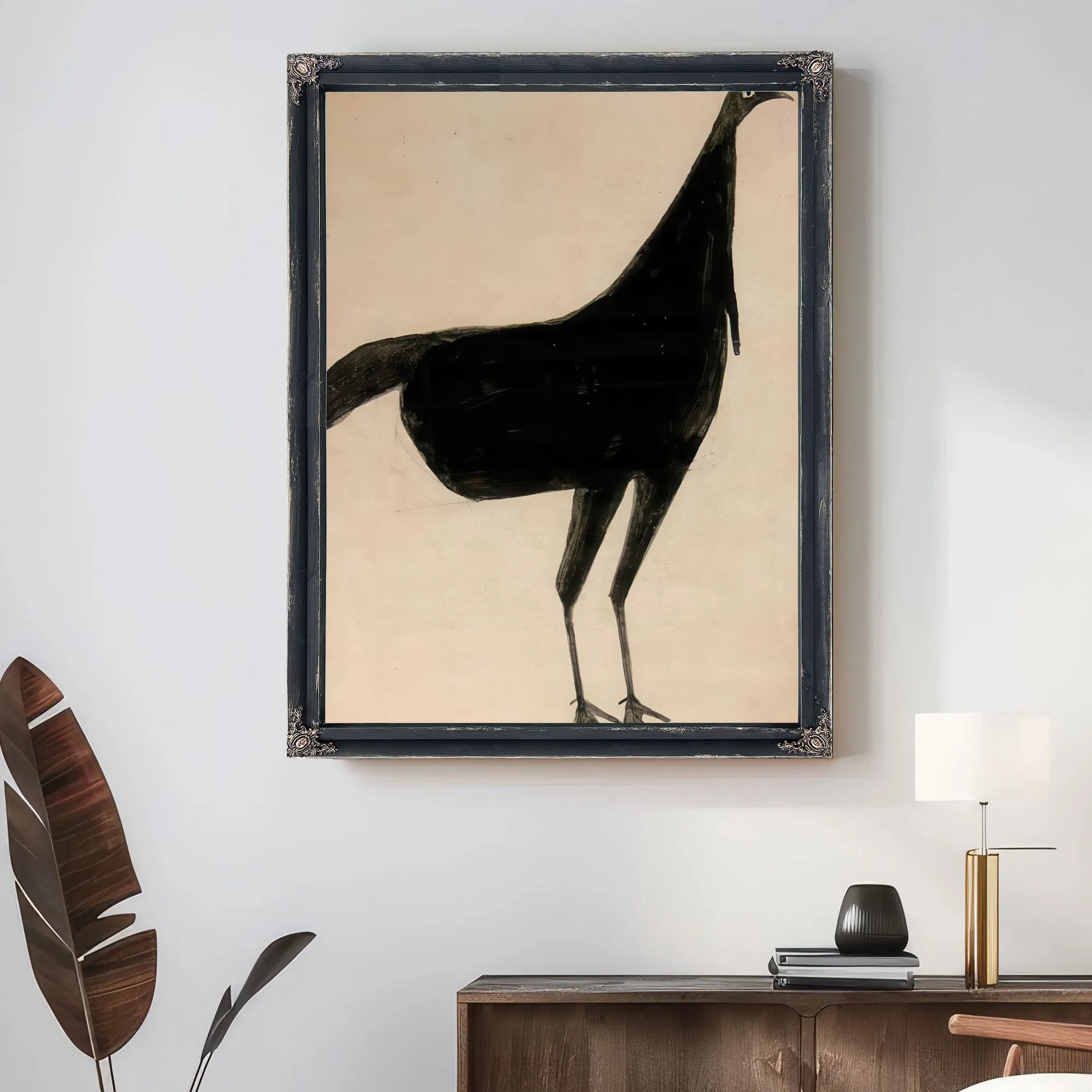 Black Turkey By Bill Traylor Fine Art Print