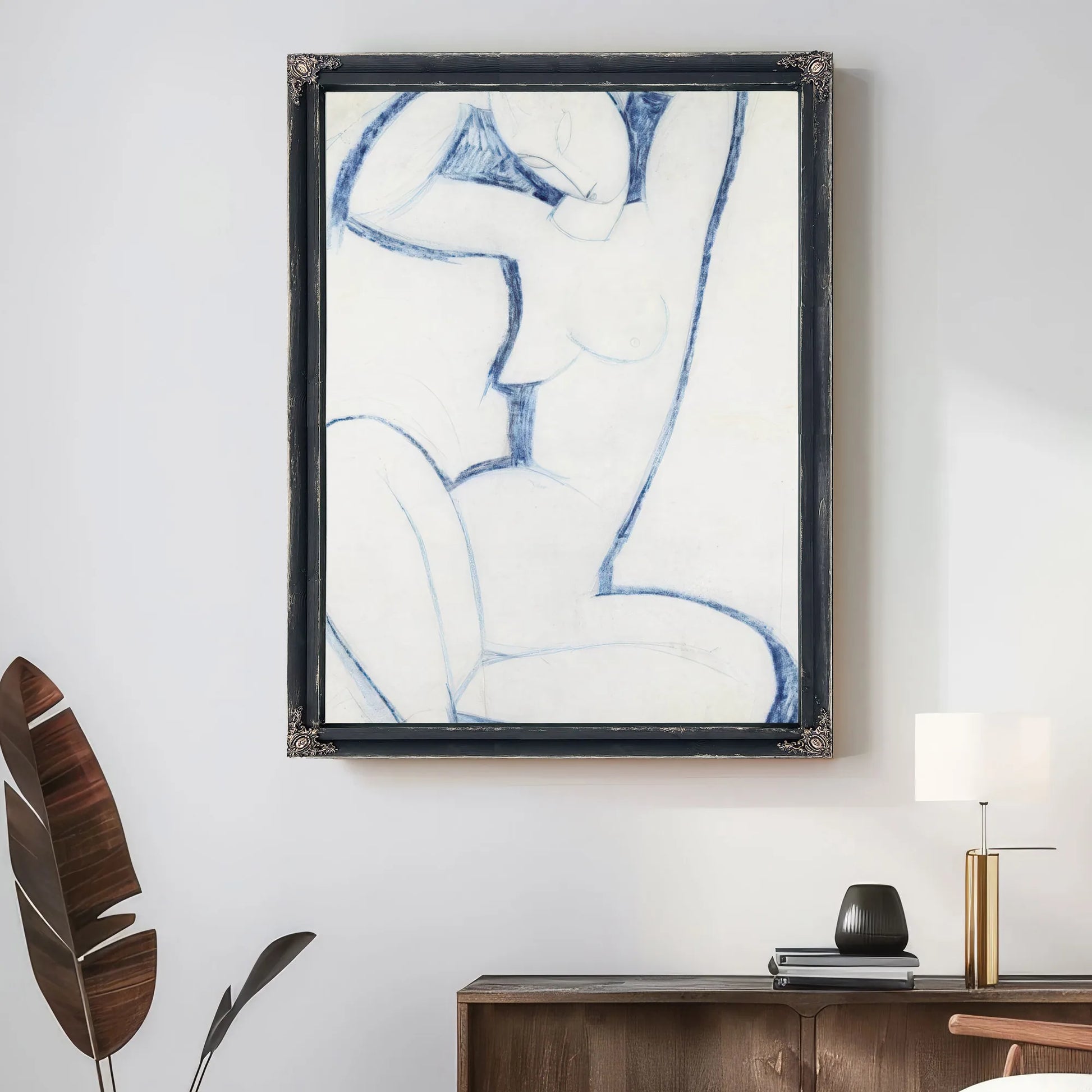 Blue Caryatid Ii By Amedeo Modigliani Fine Art Print