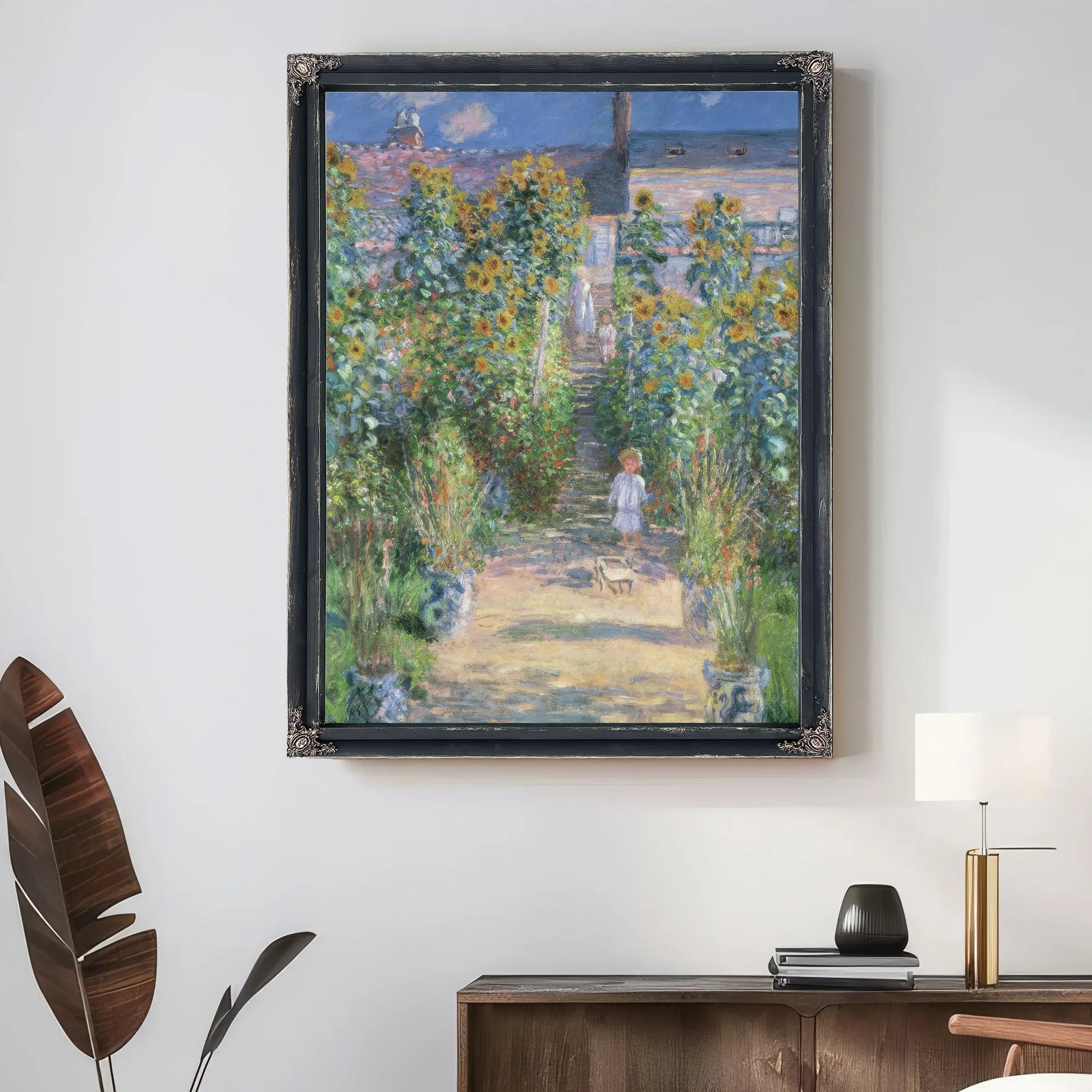 The Artist's Garden At Vetheuil By Claude Monet Fine Art Print
