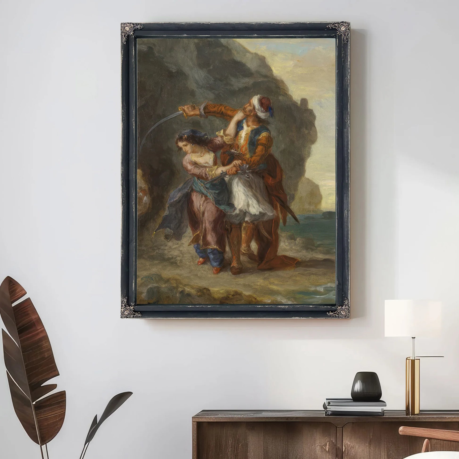 Selim And Zuleika By Ferdinand Victor Eugene Delacroix Fine Art Print