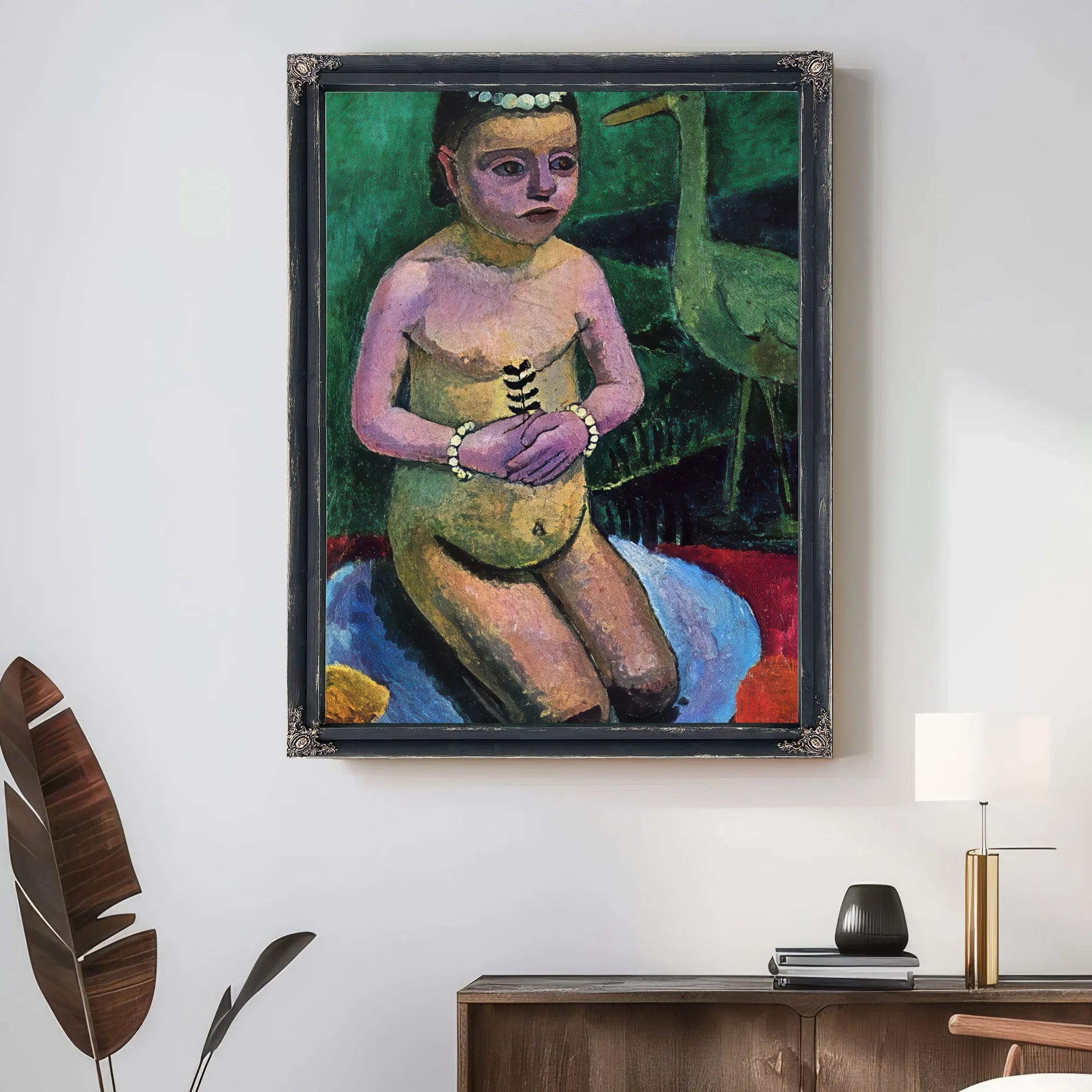 Girl With Stork By Paula Modersohn Becker Fine Art Print