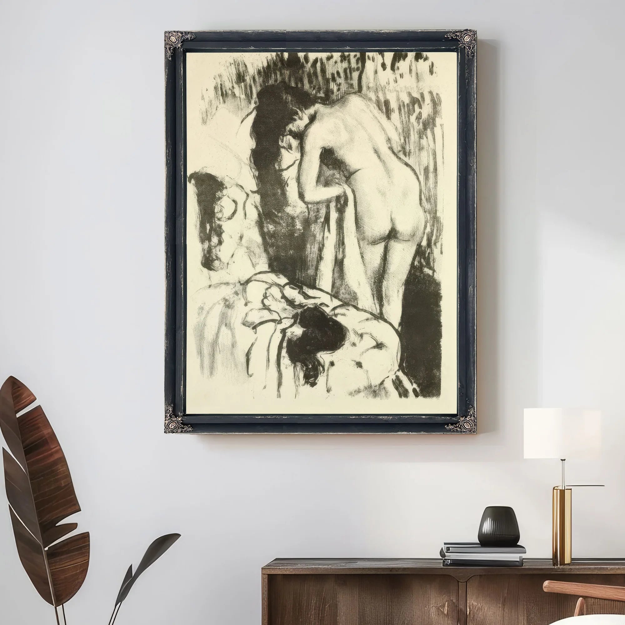 Nude Woman, Standing, Drying Herself By Edgar Degas Fine Art Print