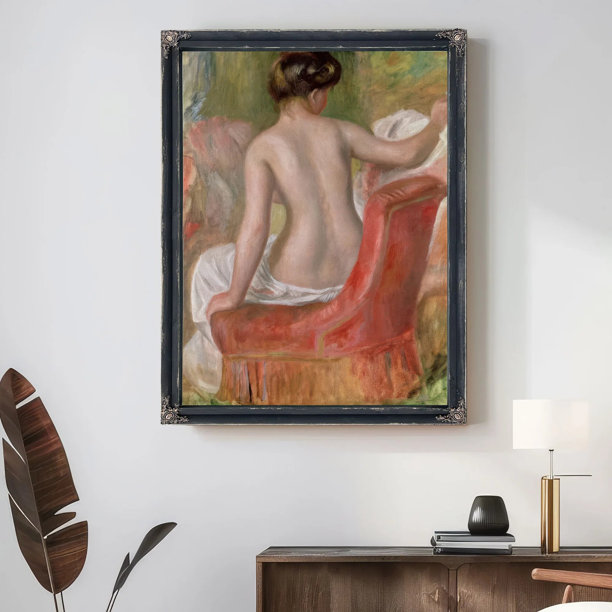 Nude In An Armchair By Pierre Auguste Renoir Fine Art Print