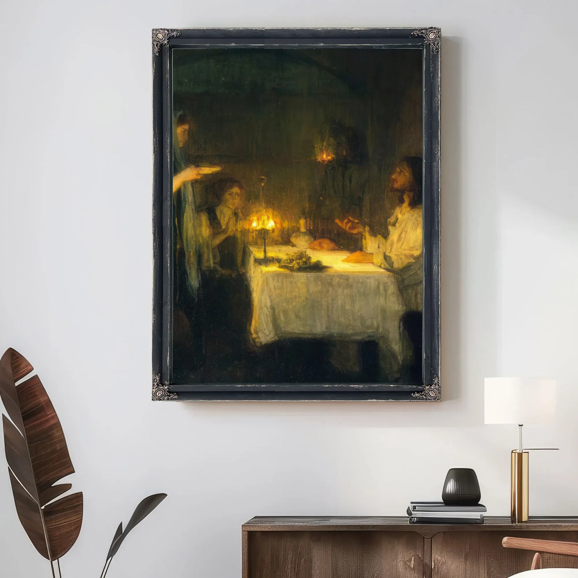 Christ At The Home Of Mary And Martha By Henry Ossawa Tanner Fine Art Print