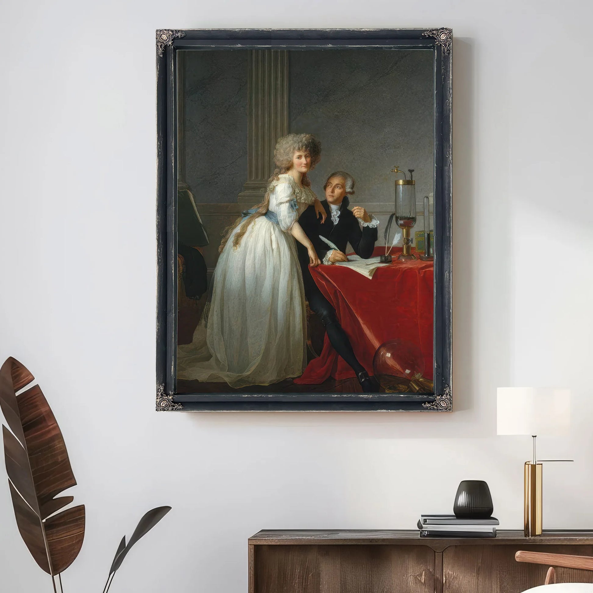 Antoine Laurent Lavoisier And His Wife Marie Anne Pierrette Paulze By Jacques Louis David Fine Art Print