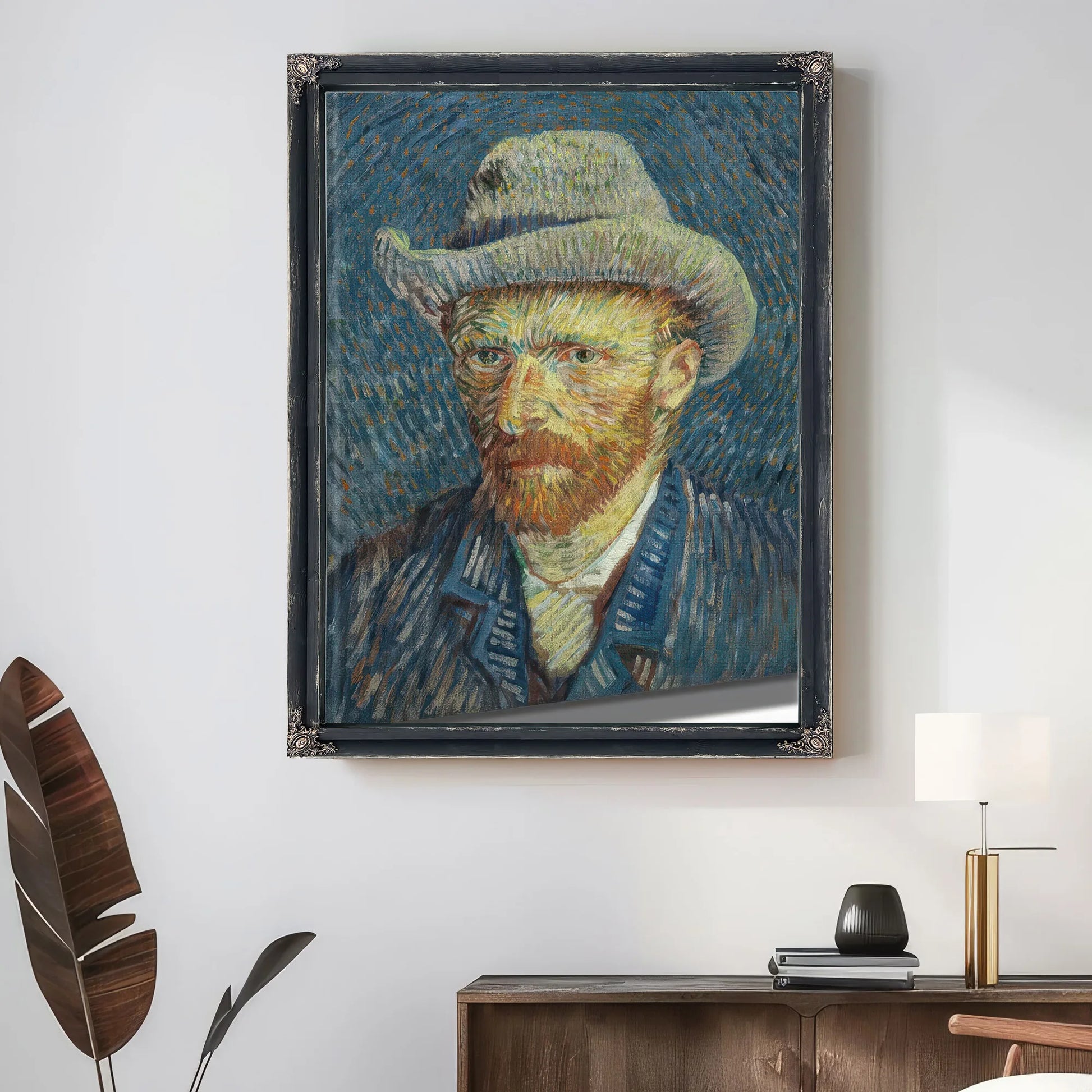 Self Portrait With Grey Felt Hat By Vincent Van Gogh Fine Art Print