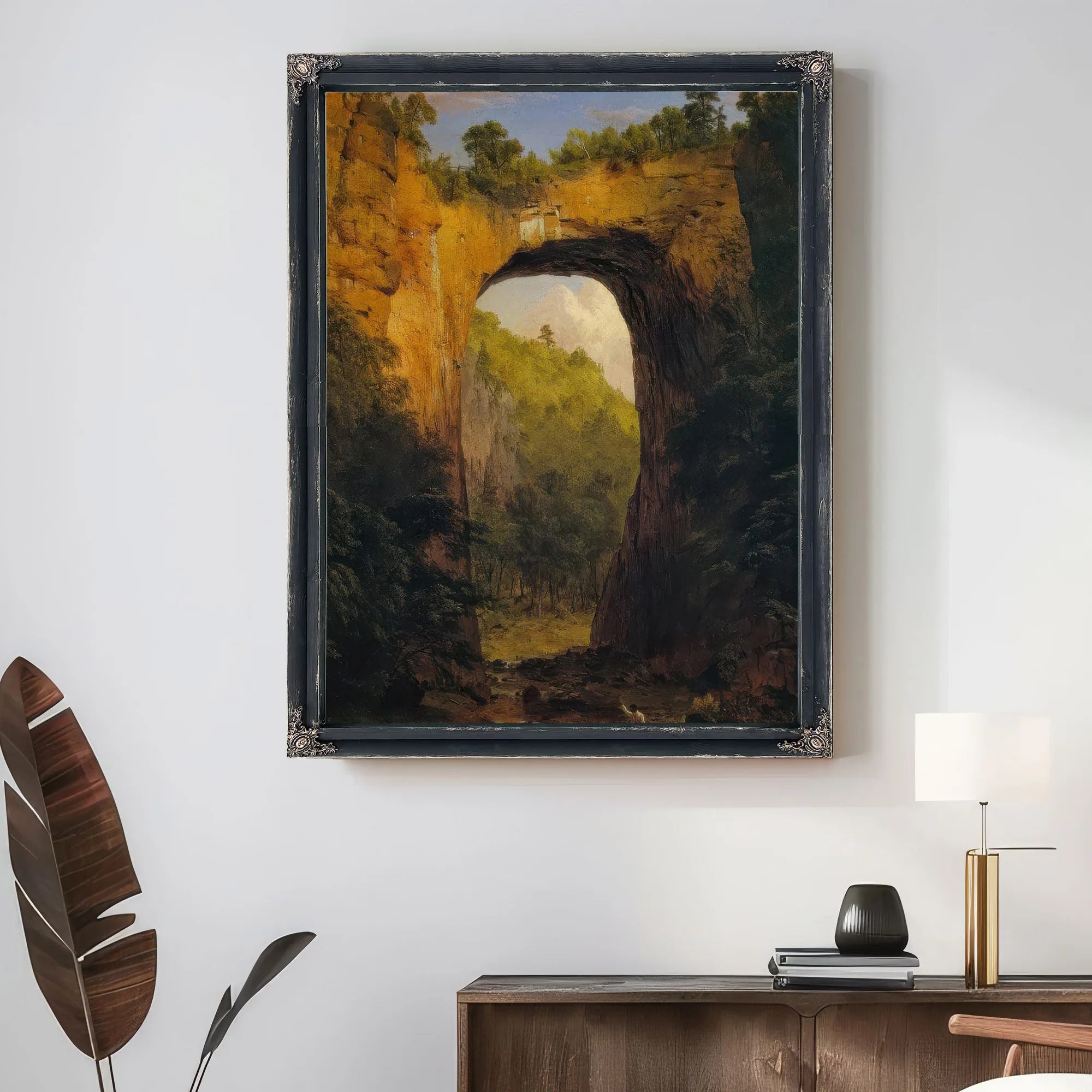 The Natural Bridge Virginia By Frederic Edwin Church Fine Art Print