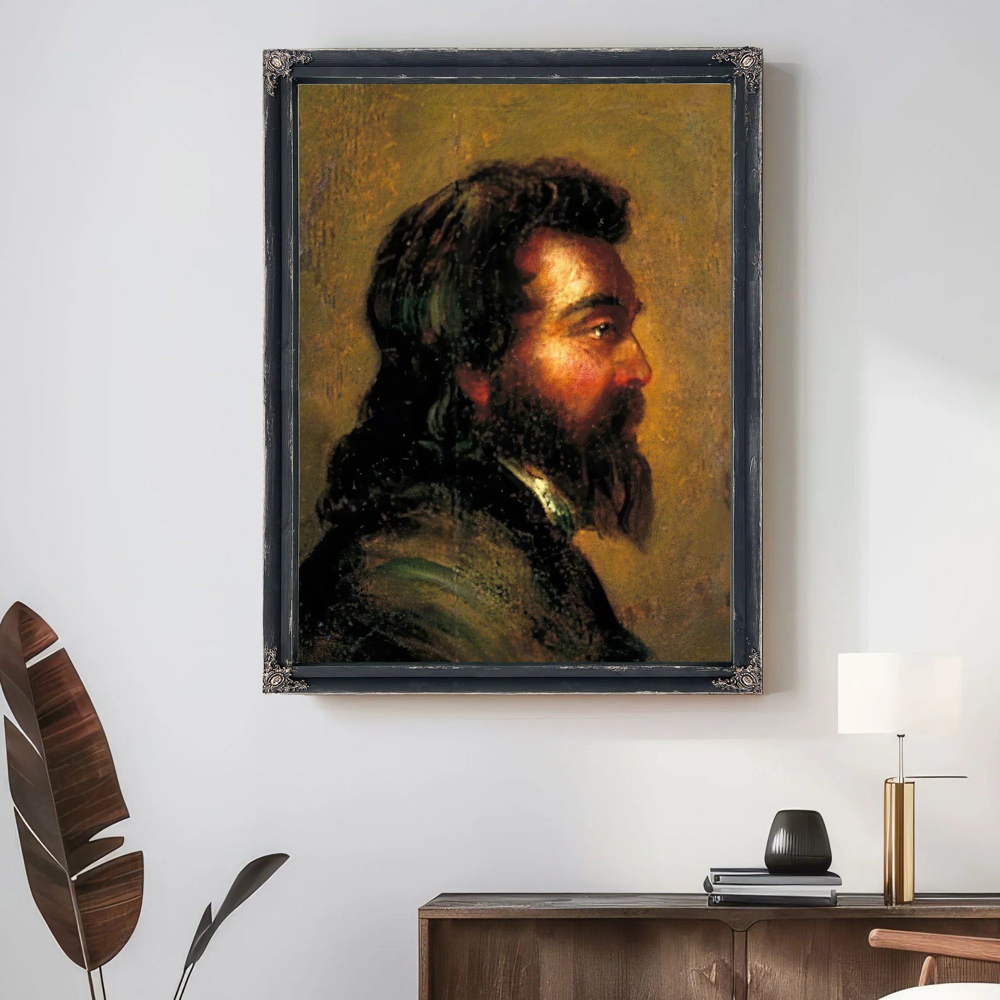 Study Of A Man's Head By William Etty Fine Art Print