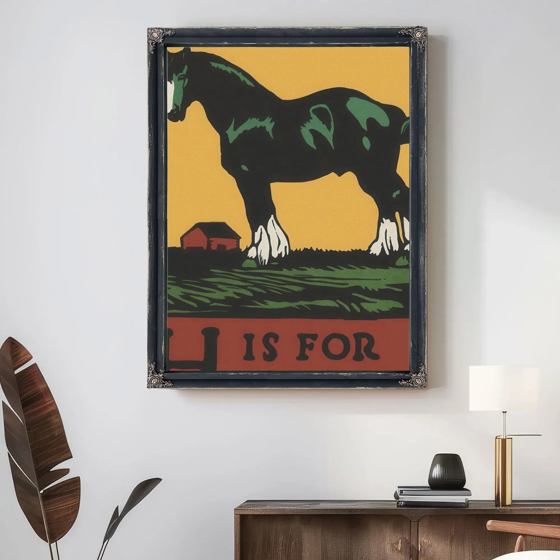 Alphabet H Is For Horse By C.B. Falls Fine Art Print