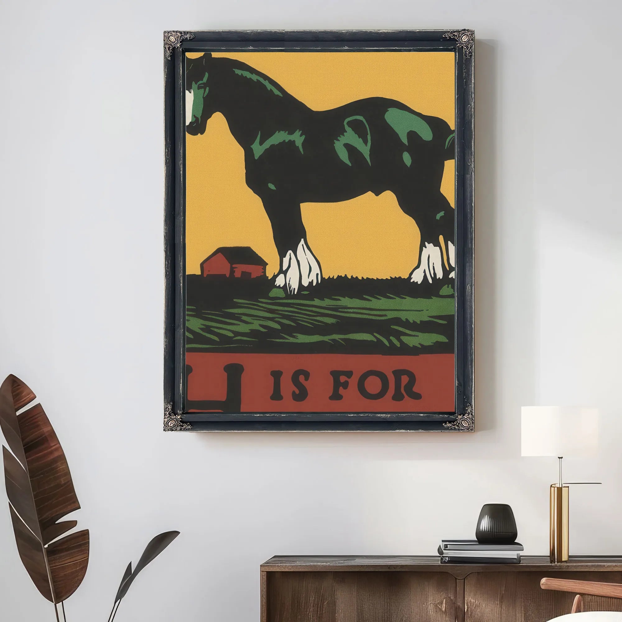 Alphabet H Is For Horse By C.B. Falls Fine Art Print