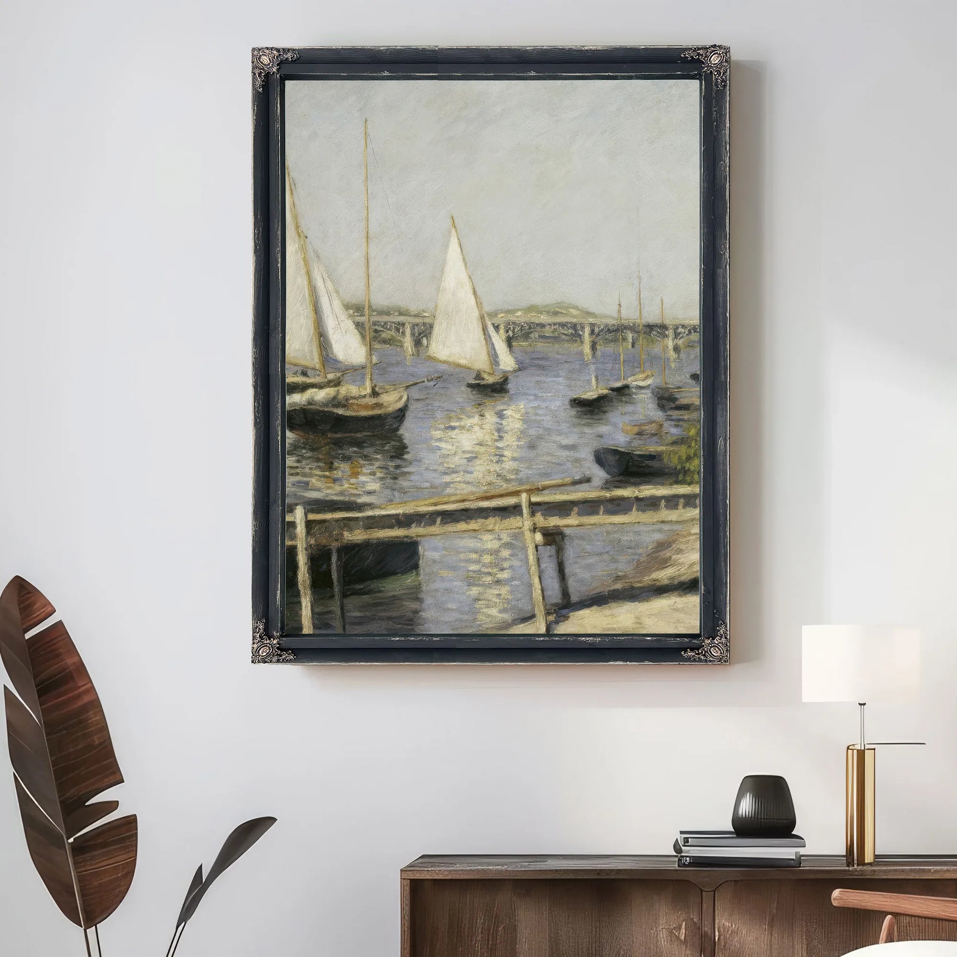 Sailing Boats At Argenteuil By Gustave Caillebotte Fine Art Print