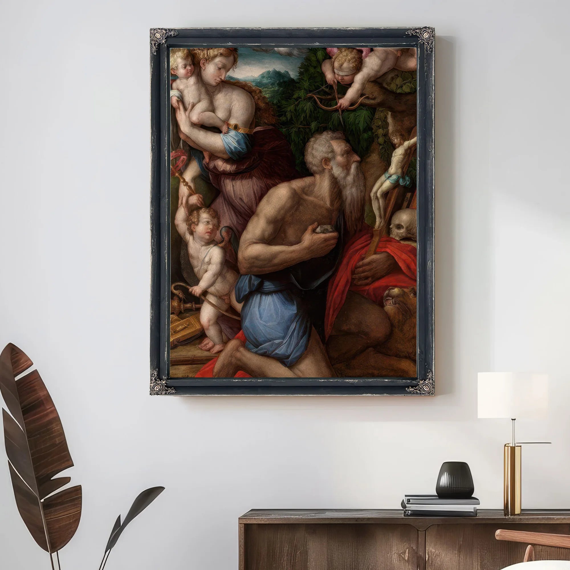 Temptations Of St Jerome By Giorgio Vasari Fine Art Print