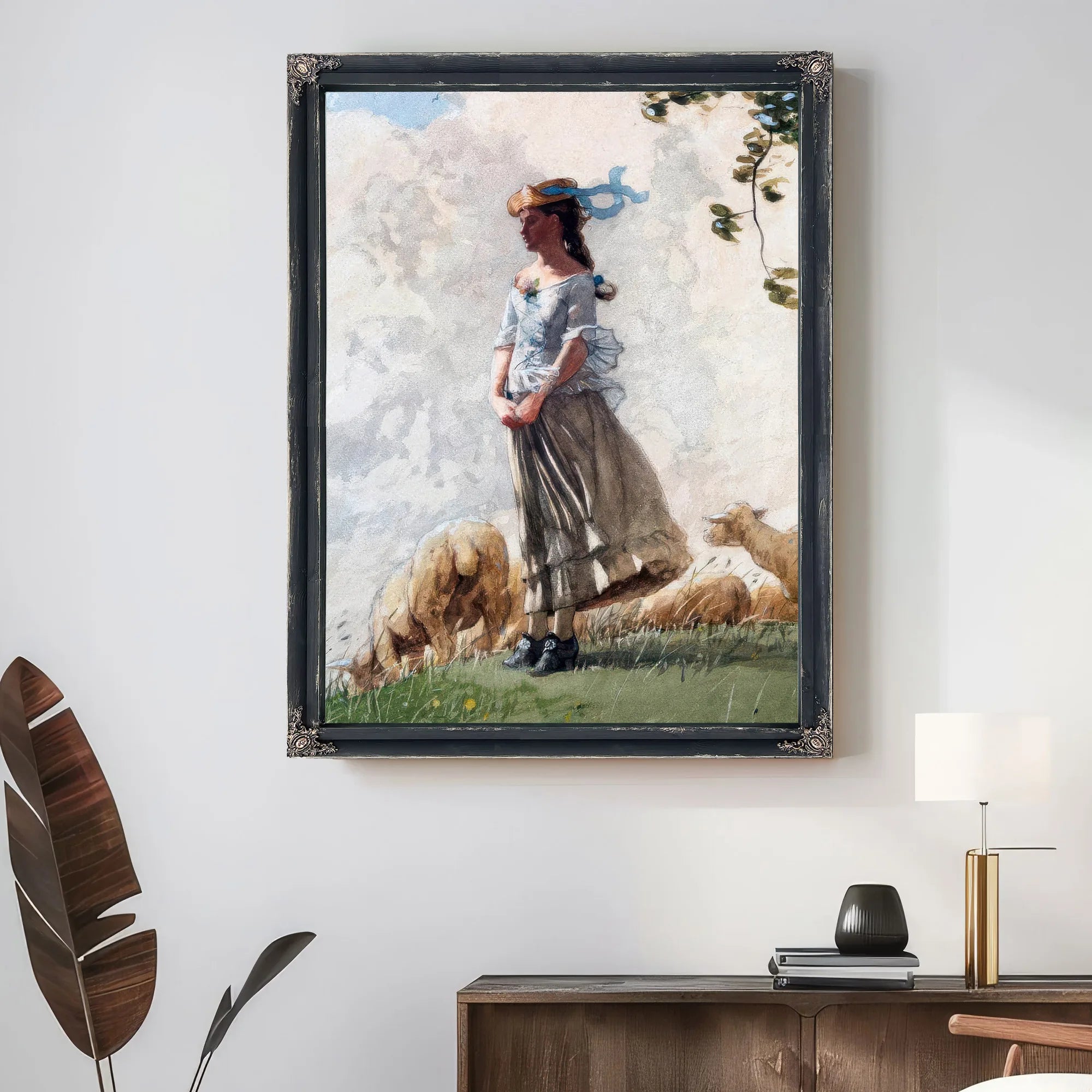The Shepherdess (Fresh Air) By Winslow Homer Fine Art Print
