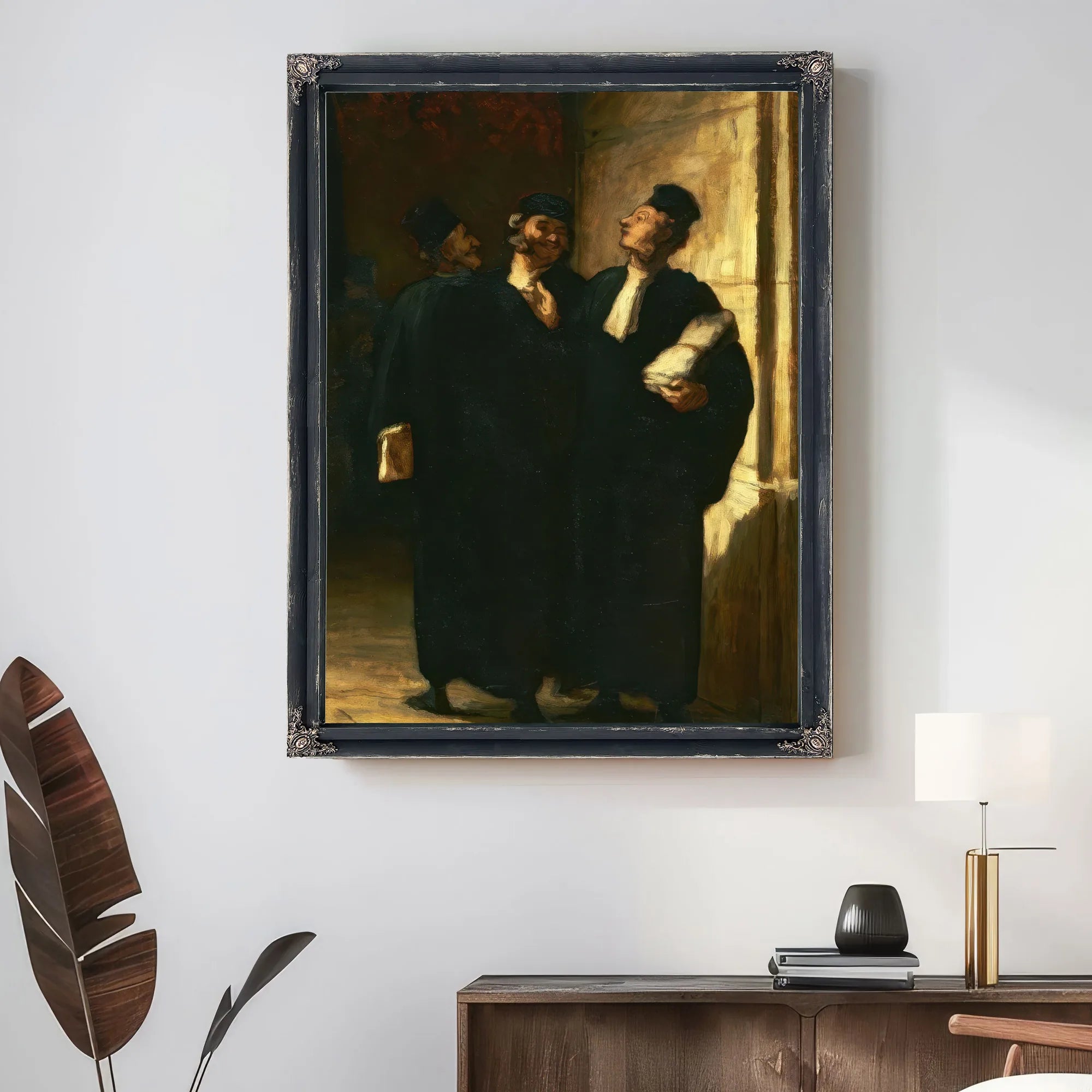 Three Lawyers By Honore Daumier Fine Art Print