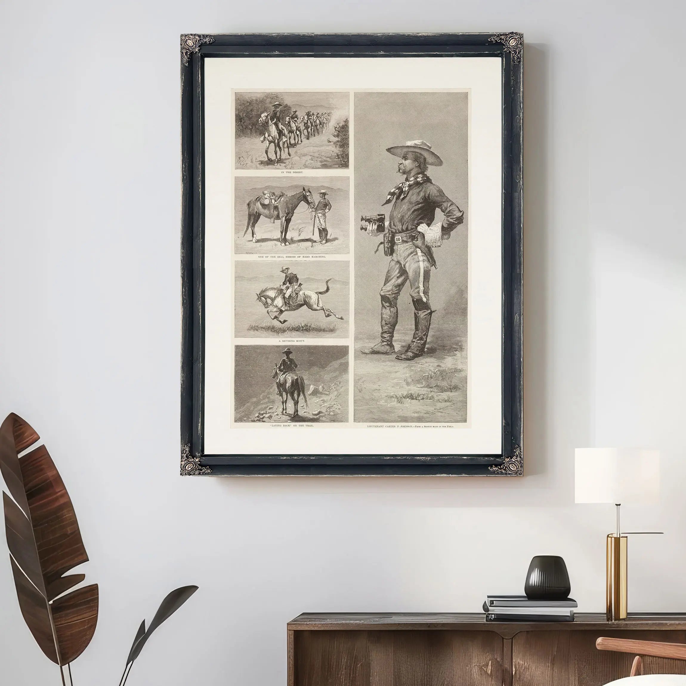 Lieutenant Johnson And The Tenth United States Cavalry In Arizona by Frederic Remington