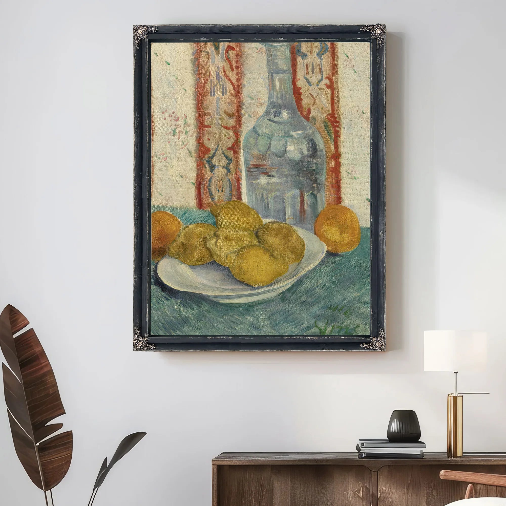 Carafe And Dish With Citrus Fruit By Vincent Van Gogh Fine Art Print